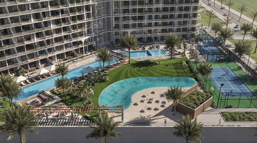 Hammock Park amenity Swimming Pool - Jebel Ali Village, Dubai - by Divine One Group