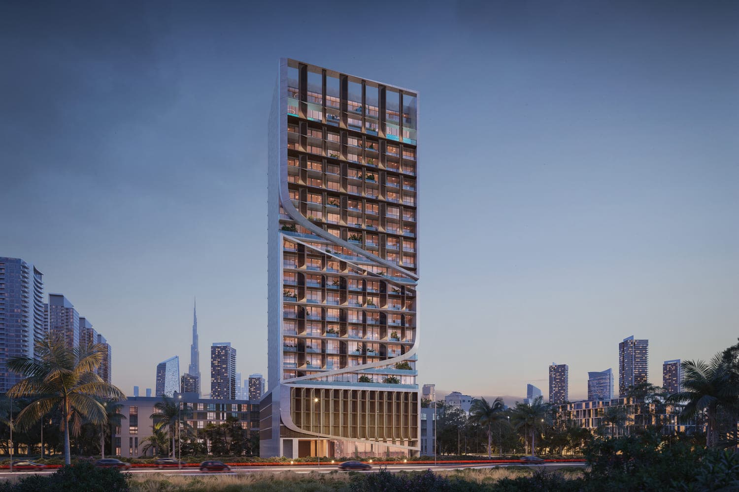 Havelock Heights exterior view - JVC (Jumeirah Village Circle), Dubai - by HMB Homes Real Estate Development