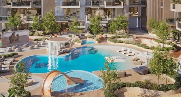 Havelock Residences amenity Beach Pool - Discovery Gardens, Dubai - by HMB Homes Real Estate Development