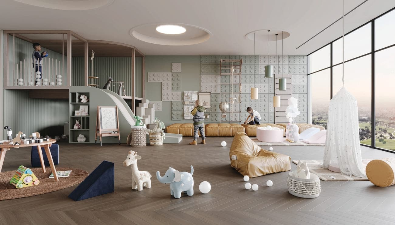Havelock Residences amenity Outdoor & Indoor Kids Play Areas - Discovery Gardens, Dubai - by HMB Homes Real Estate Development