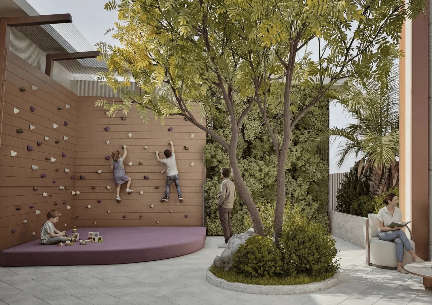 Havencia amenity Climbing Wall - Dubai Land Residence Complex, Dubai - by ALA Developments