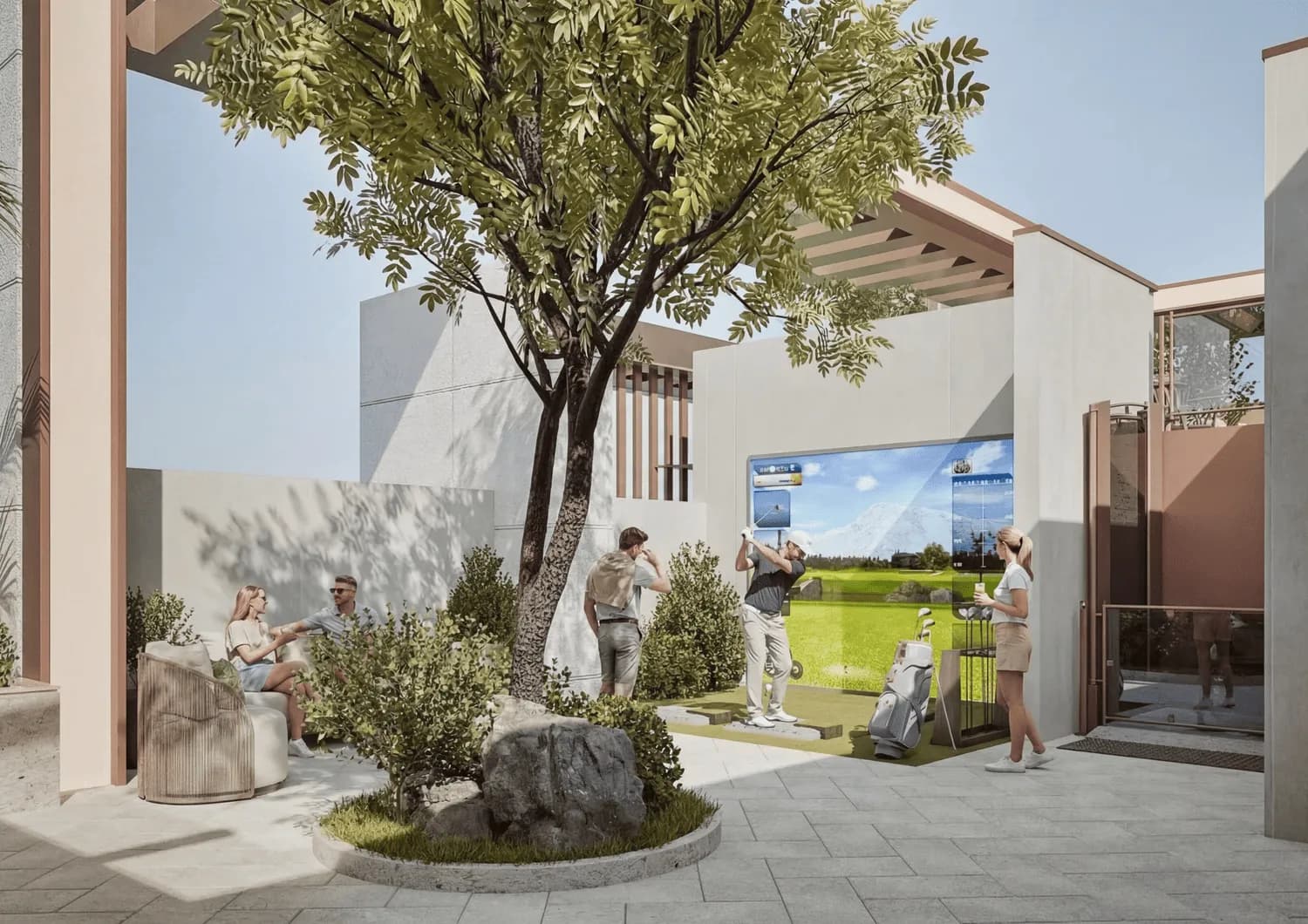 Havencia amenity Golf Simulator - Dubai Land Residence Complex, Dubai - by ALA Developments