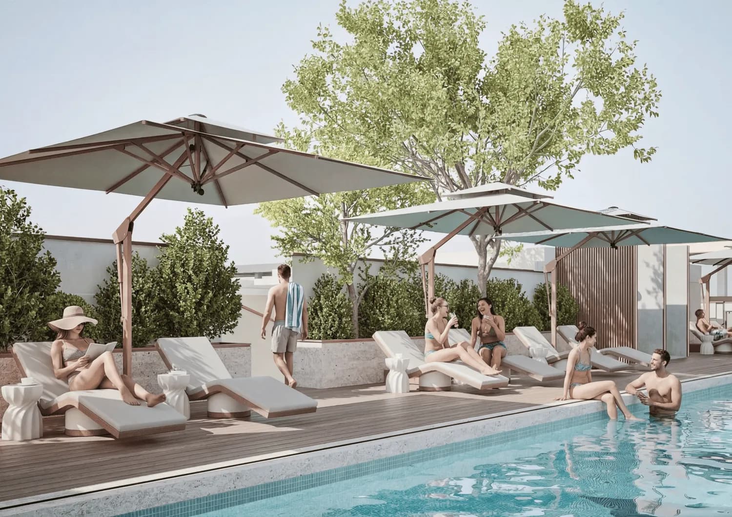 Havencia amenity Pool Lounge - Dubai Land Residence Complex, Dubai - by ALA Developments