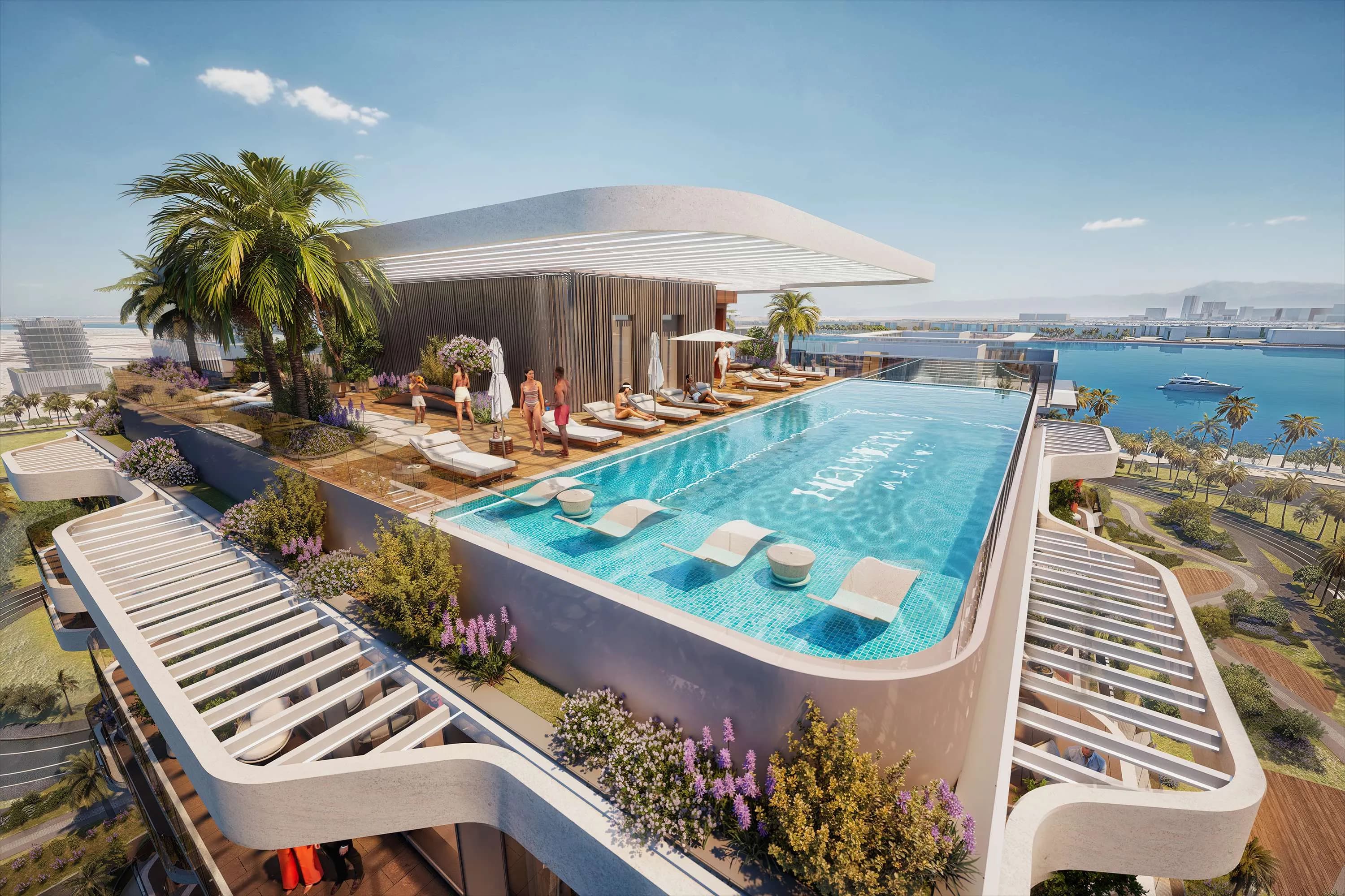 Helvetia Marine by DHG amenity Infinity Swimming Pool - Palm Deira, Dubai - by DHG Properties