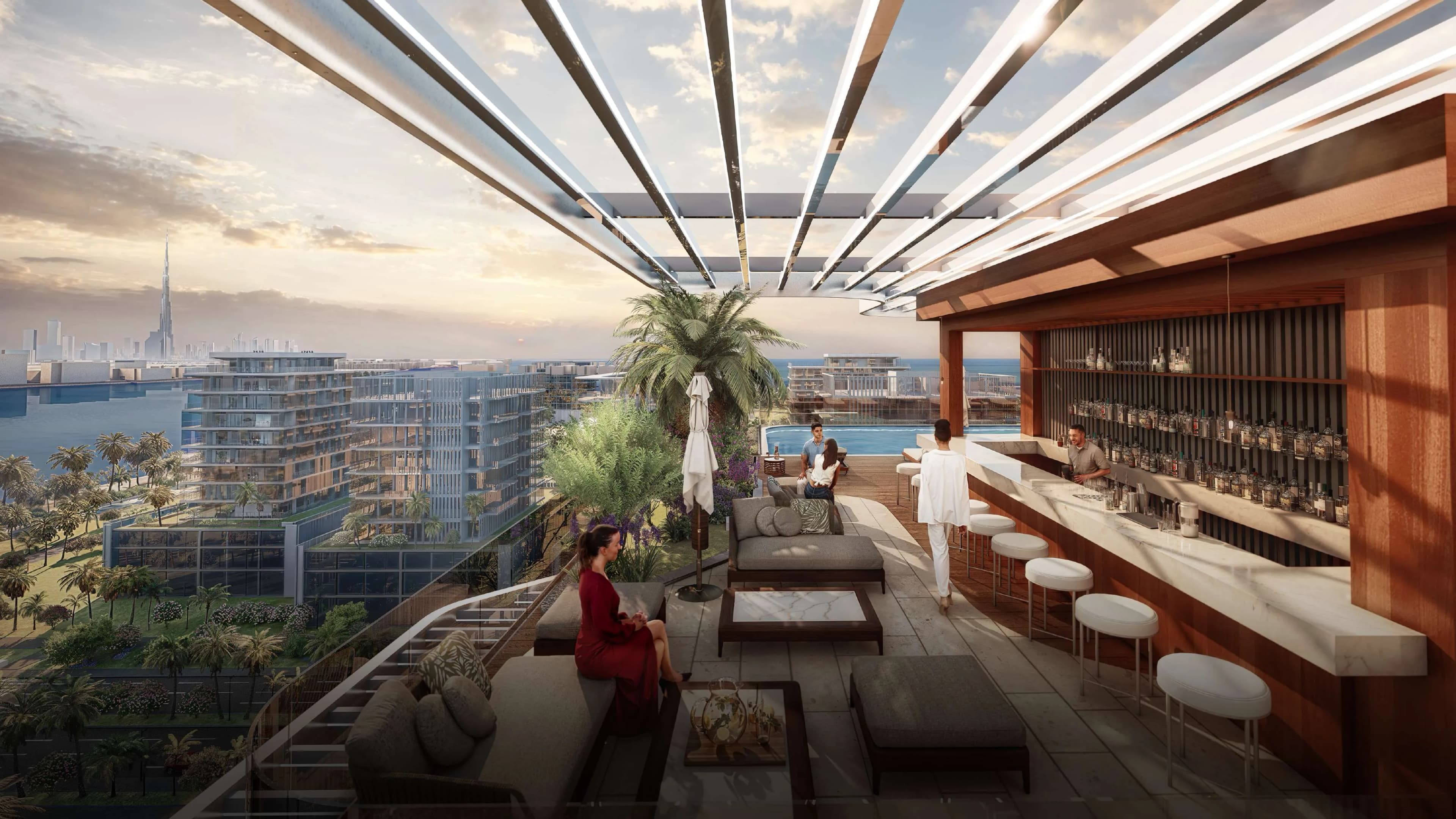 Helvetia Marine by DHG amenity Rooftop Lounge & Bar - Palm Deira, Dubai - by DHG Properties