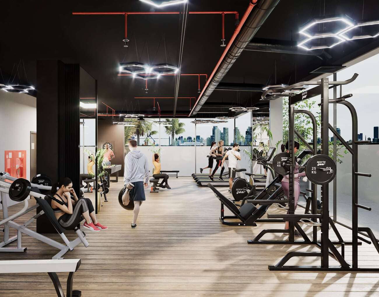 High Best Tower amenity Fitness in MBR District 11 (Meydan South), Dubai, by True Future