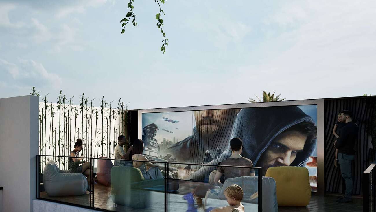 High Best Tower amenity Outdoor Cinema - MBR District 11 (Meydan South), Dubai - by True Future