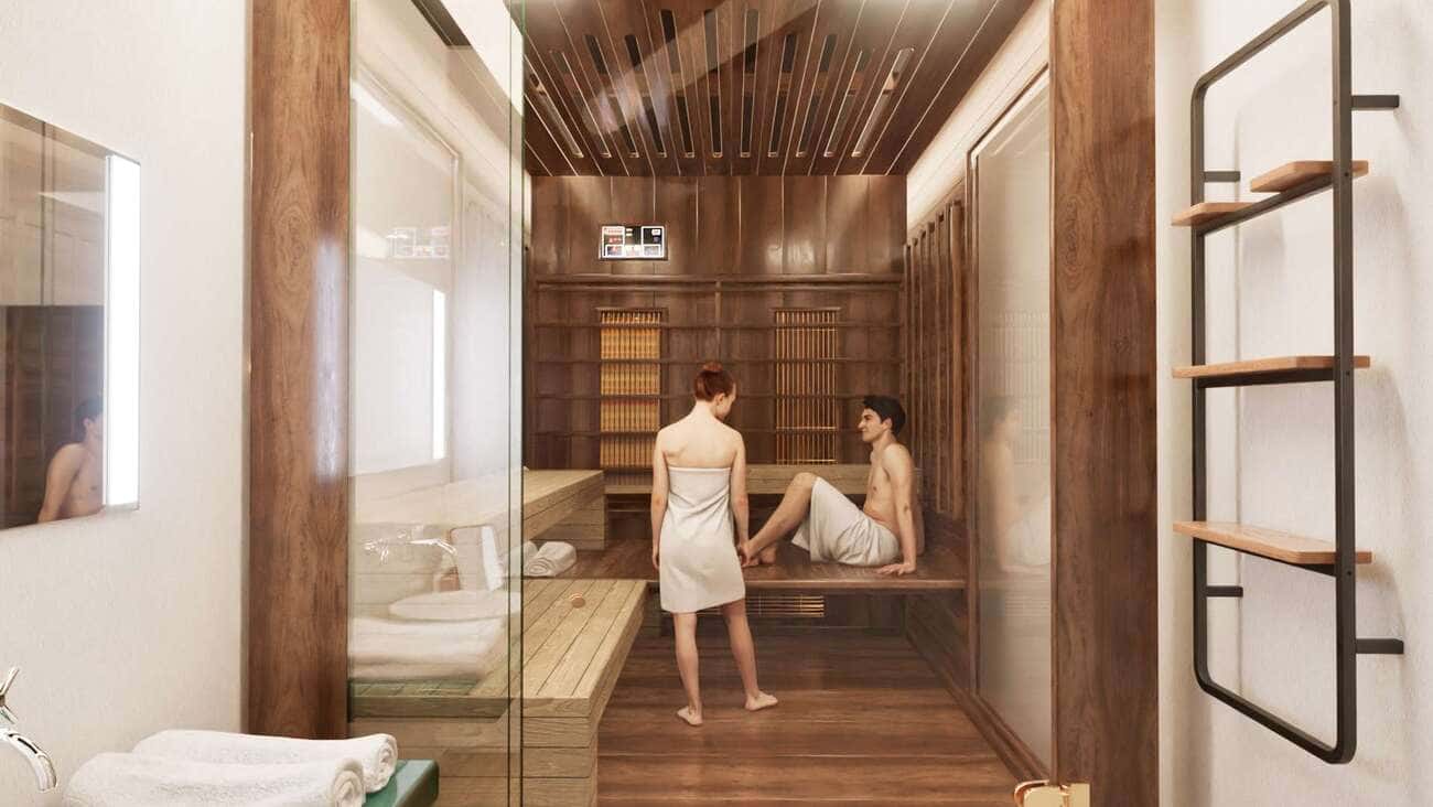 High Best Tower amenity Sauna - MBR District 11 (Meydan South), Dubai - by True Future