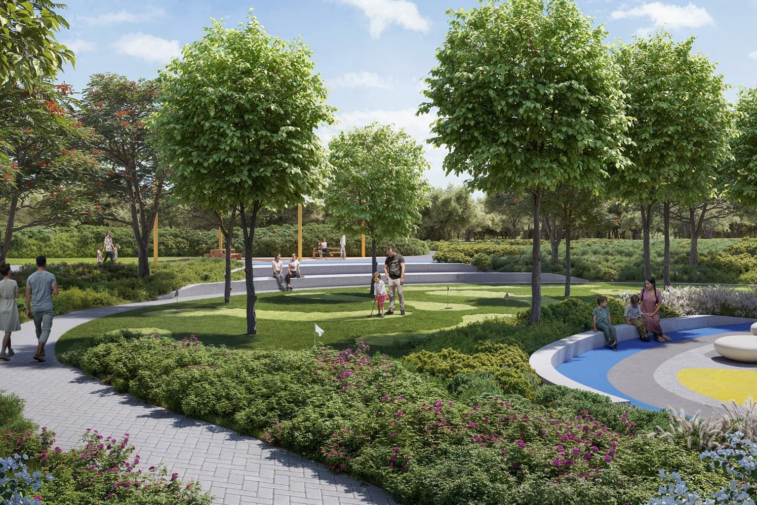 Hillsedge amenity Mini Golf - Dubai Hills, Dubai - by Emaar