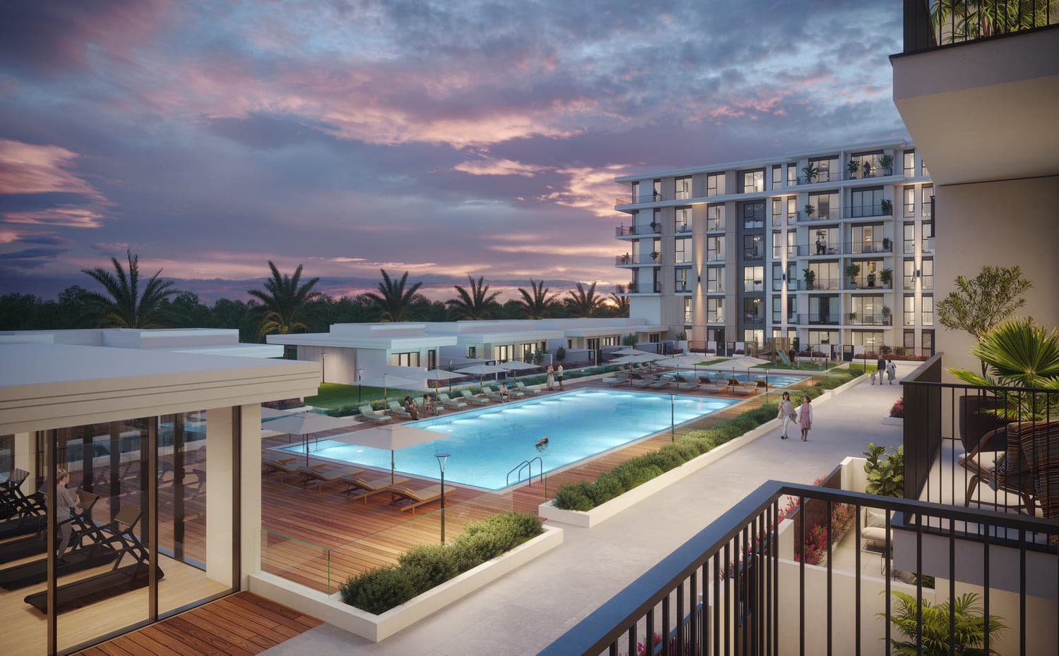 Holland Gardens amenity Swimming Pool - Town Square, Dubai - by Nshama Group