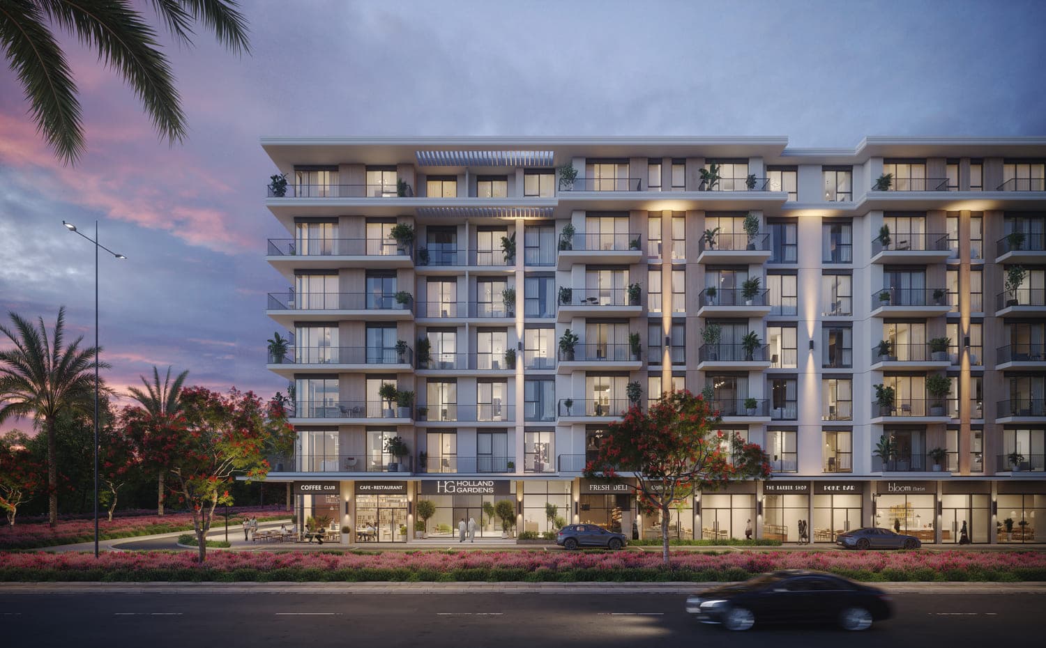 Holland Gardens exterior view - Town Square, Dubai - by Nshama Group