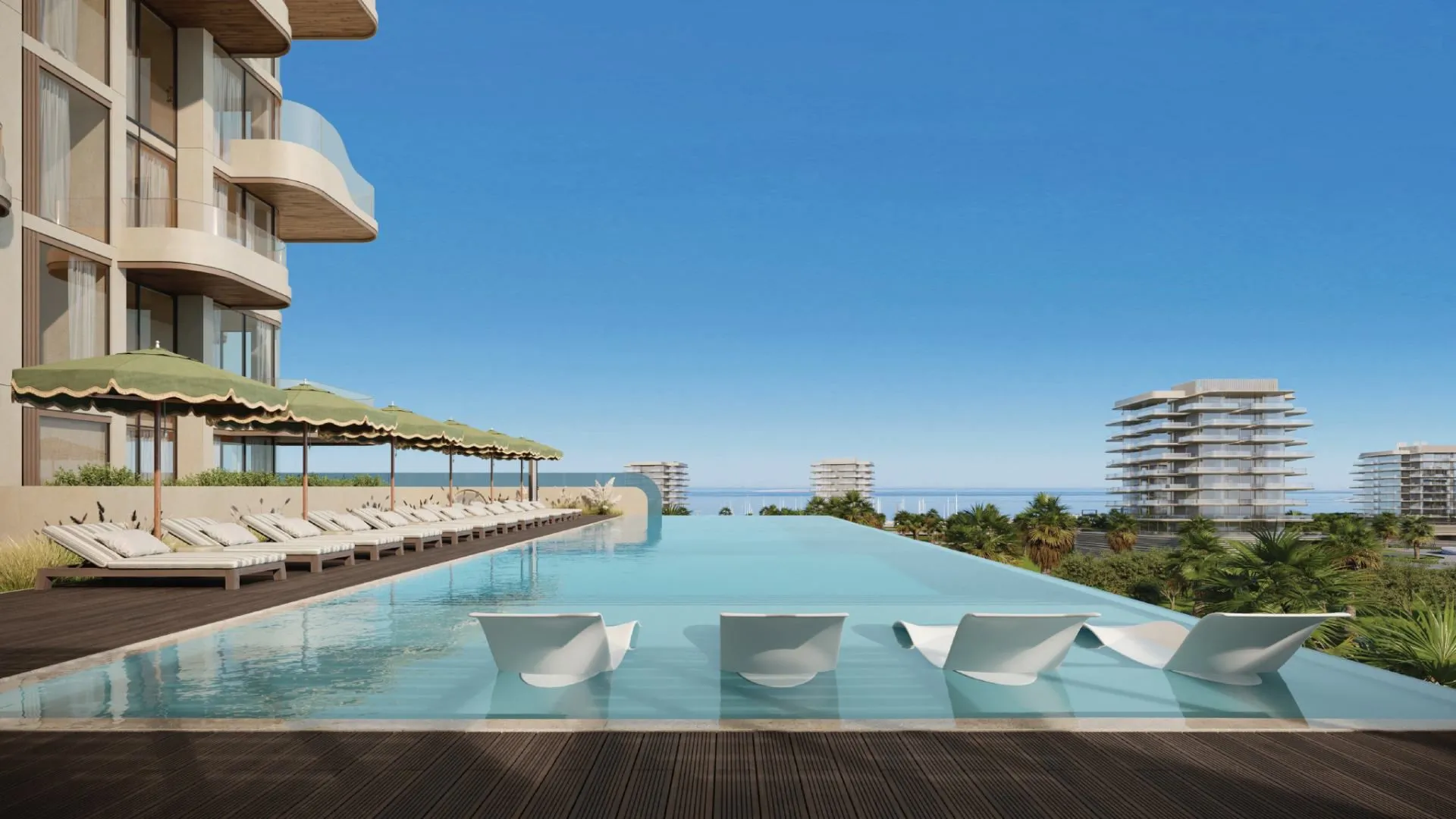 House of WELL 1 and 2 amenity Pool Podium - Dubai Islands, Dubai - by WEll Concept Development