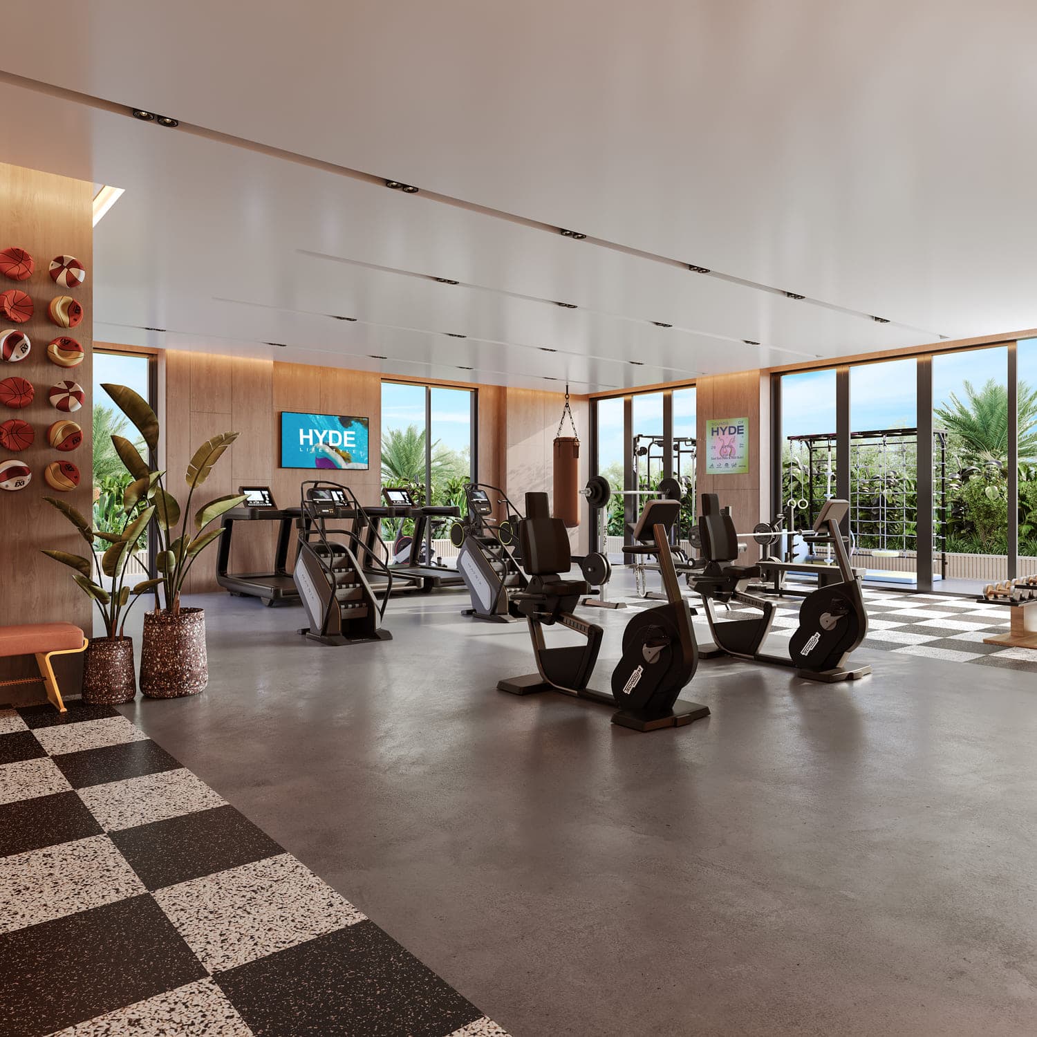 Hyde Residences amenity Indoor Gym - Dubai Hills, Dubai - by CITYVIEW
