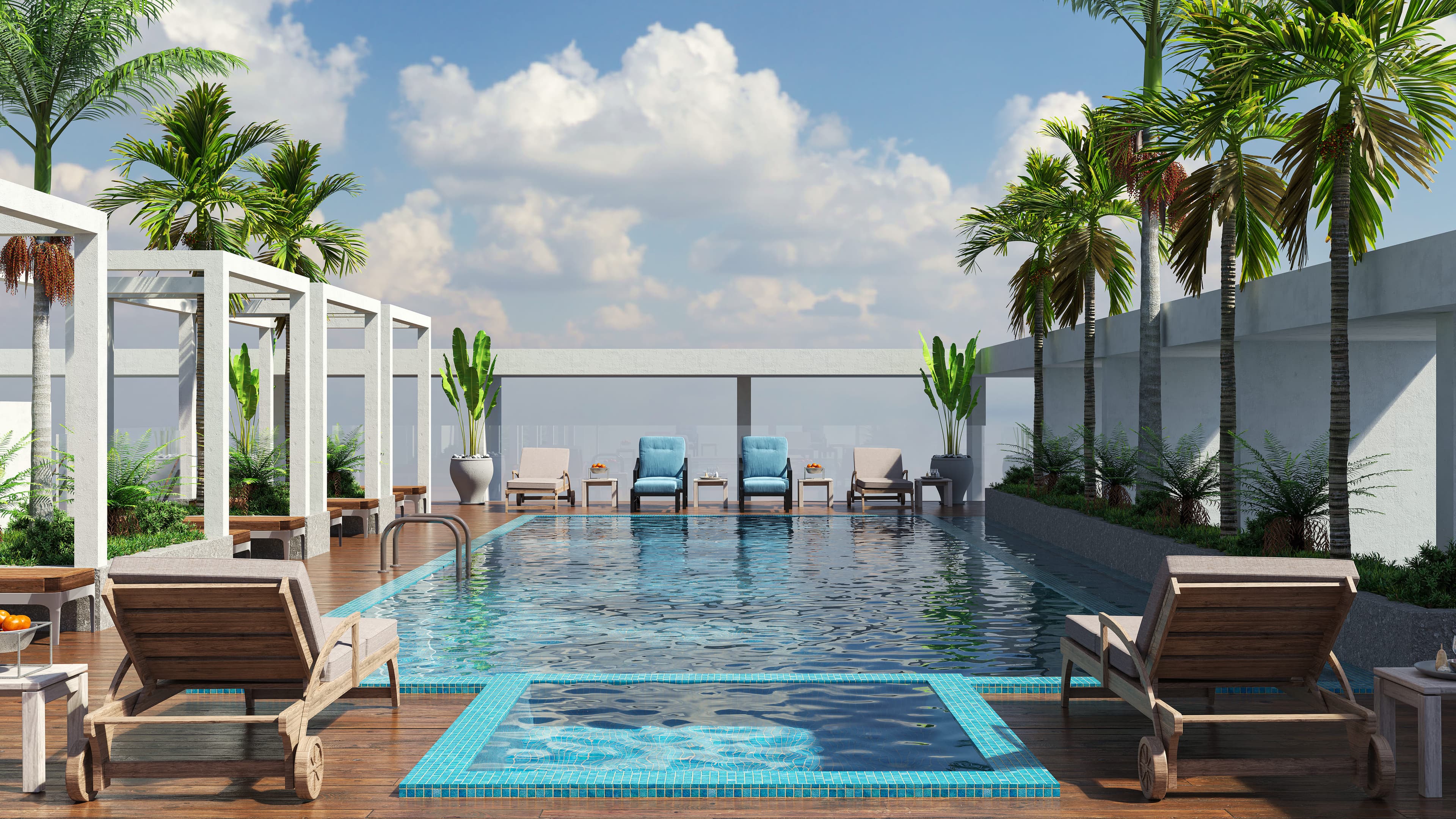 Hyde Walk Residence amenity Rooftop Pool - Al Satwa, Dubai - by Imtiaz Development