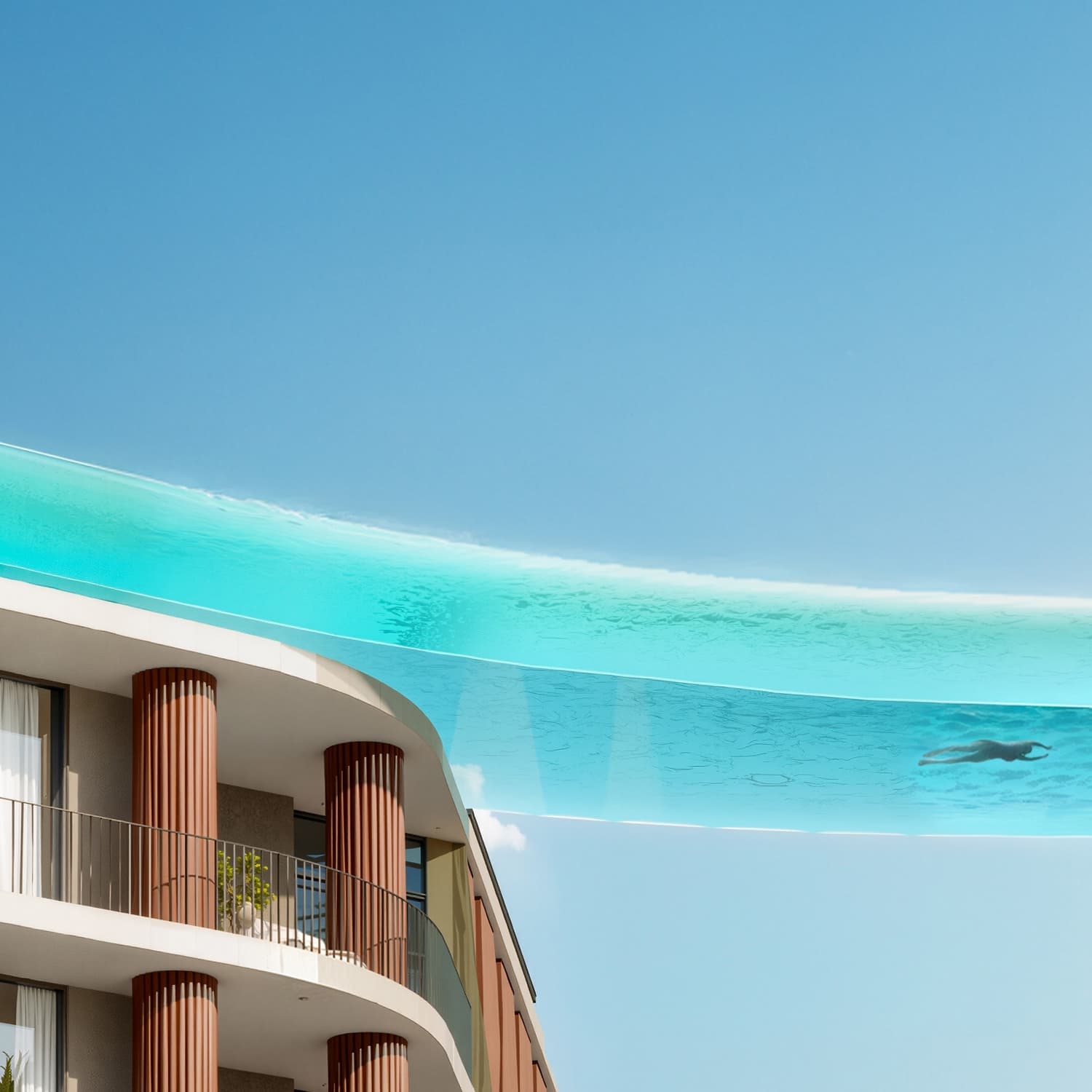 Hygge Hotel amenity 360° Infinity Pool - World of Islands, Dubai - by THOE