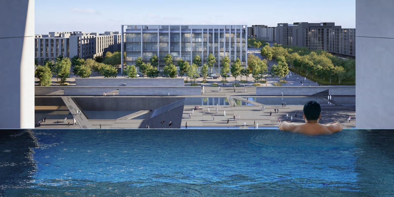 il teatro Residences 1 and 2 amenity Infinity Pool - Muwaileh Commercial, Dubai - by Arada