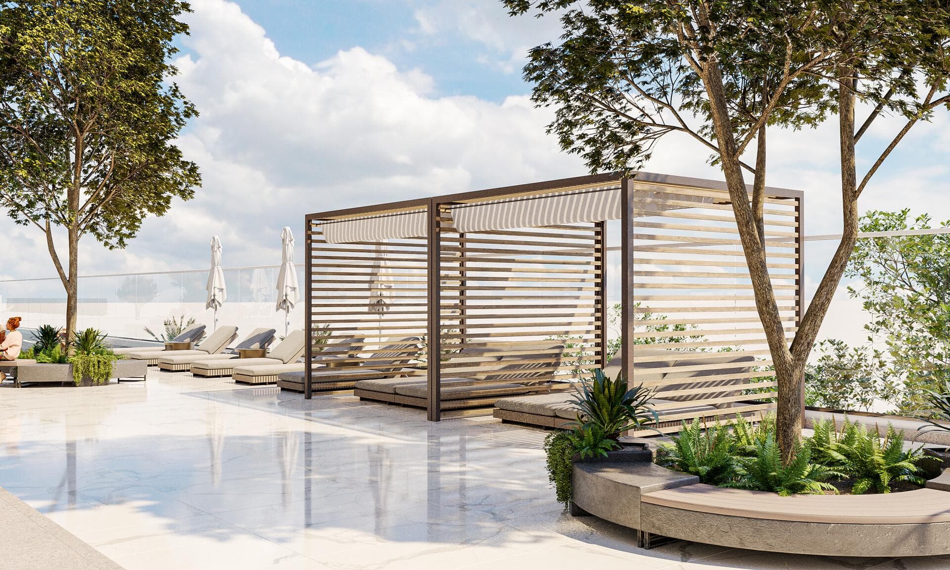 Iluka Residences amenity Outdoor Terrace - Dubai Islands, Dubai - by MS Homes