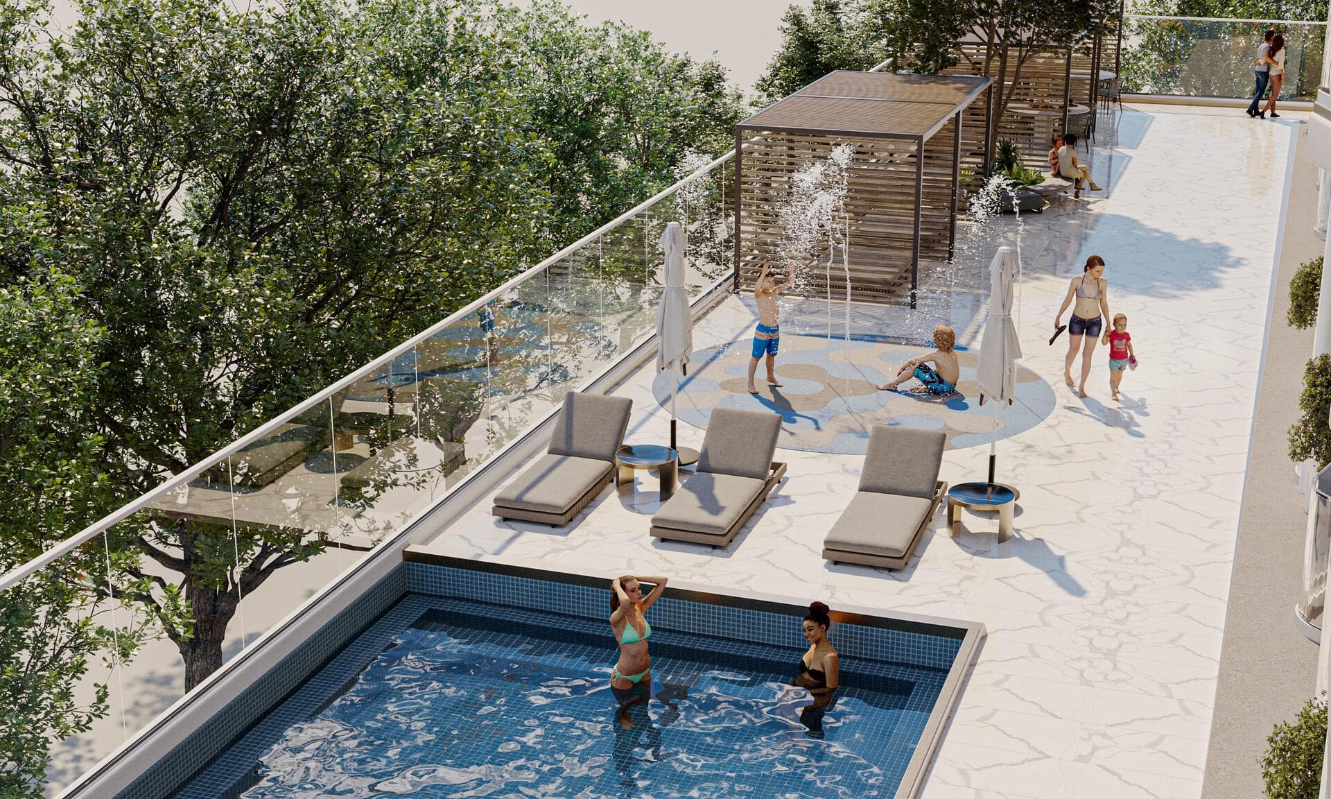 Iluka Residences amenity Splash Pads - Dubai Islands, Dubai - by MS Homes