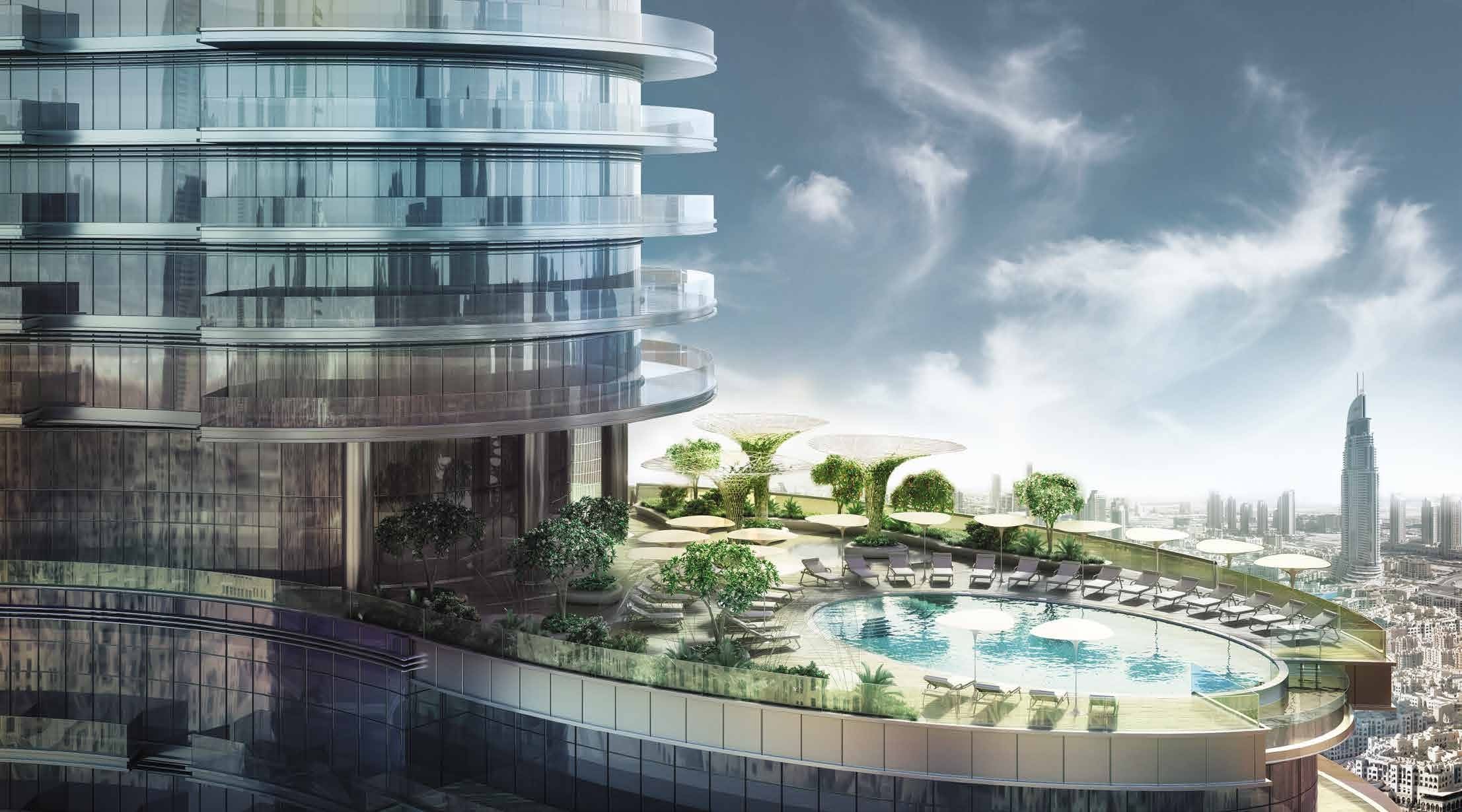 Imperial Avenue amenity Infinity Pools On Level 9 And 26 in Downtown Dubai, Dubai, by Shapoorji Pallonji