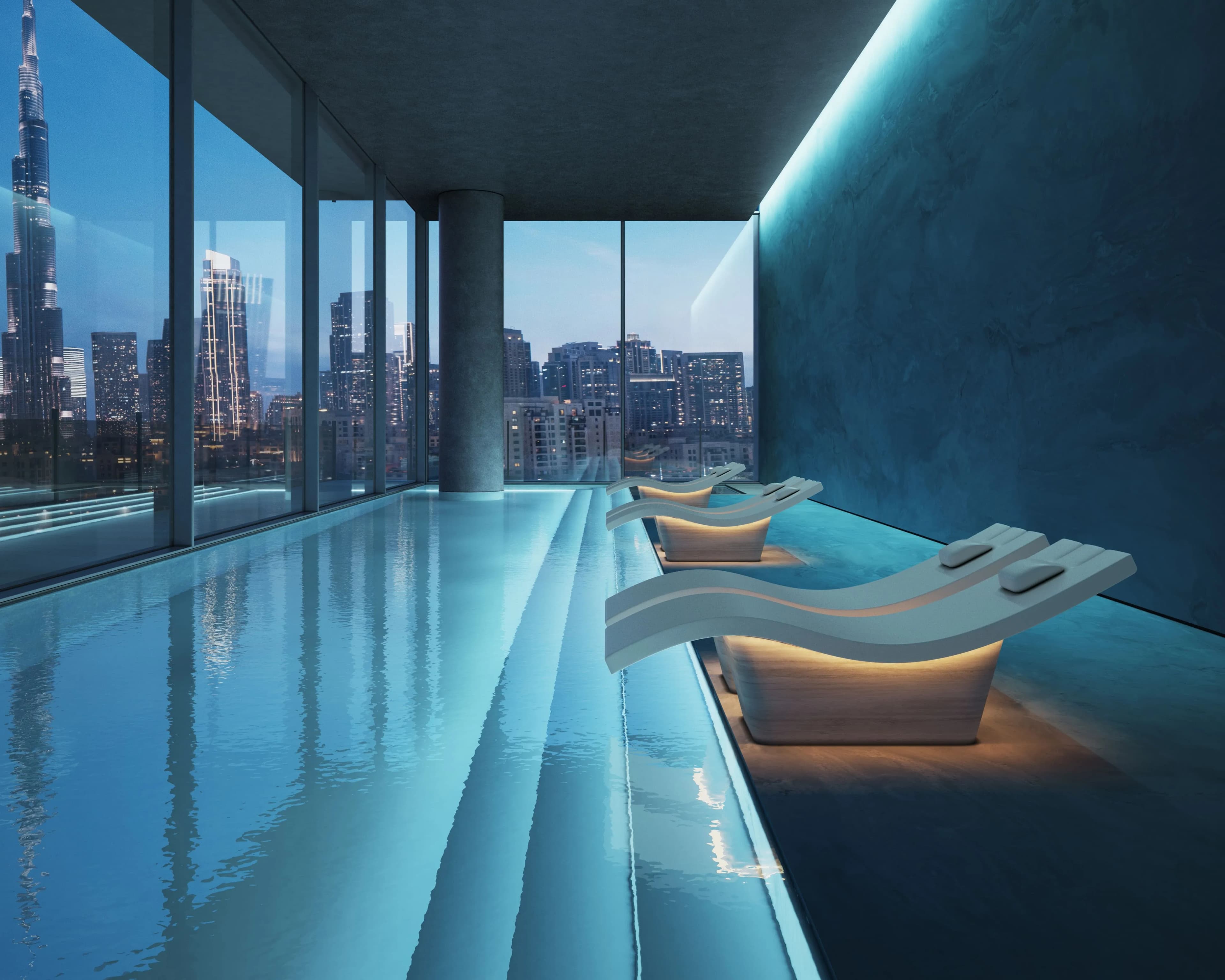 Inaura Hotels & Residences Downtown amenity Indoor Pool - Downtown Dubai, Dubai - by Arada