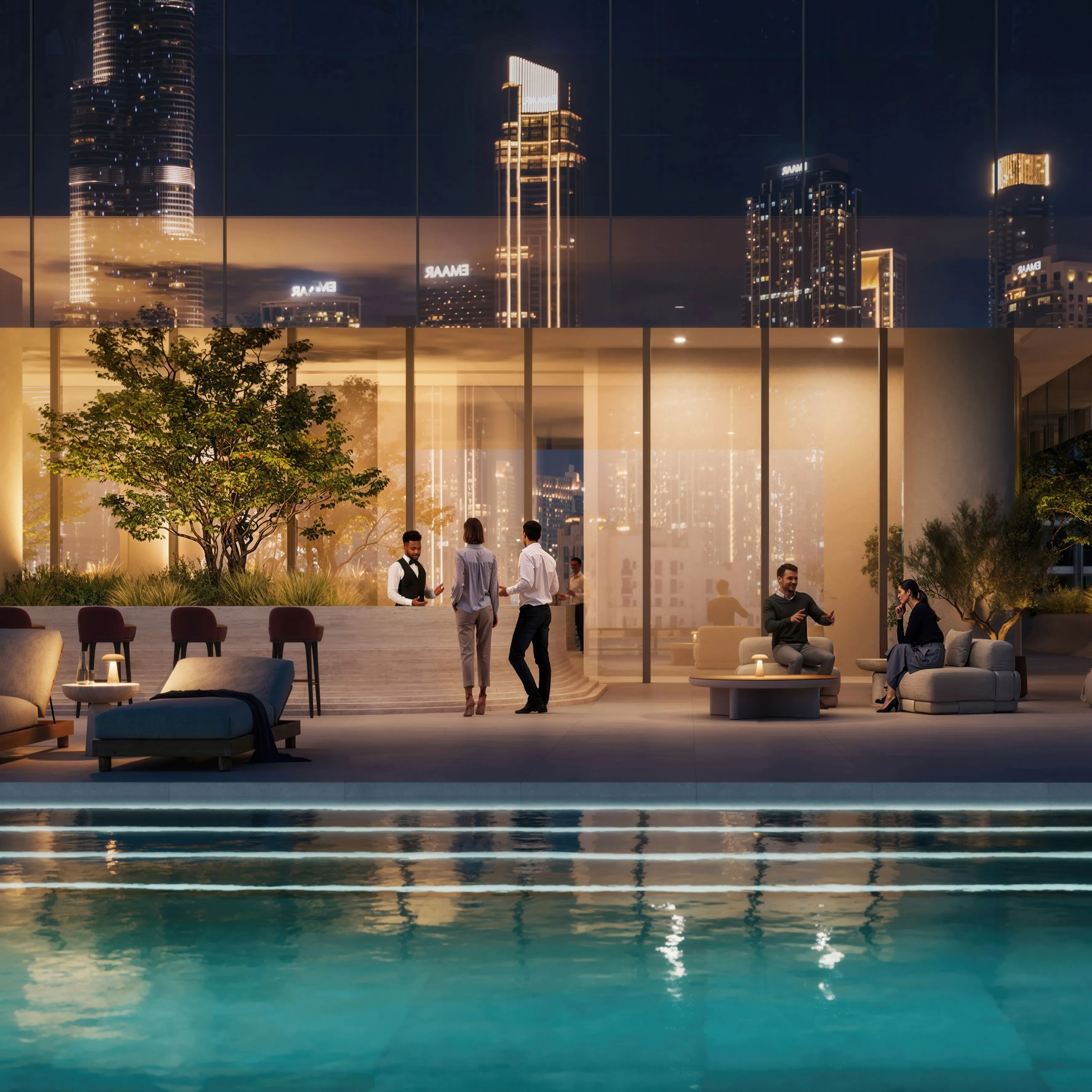 Inaura Hotels & Residences Downtown amenity Pool Deck & Garden - Downtown Dubai, Dubai - by Arada