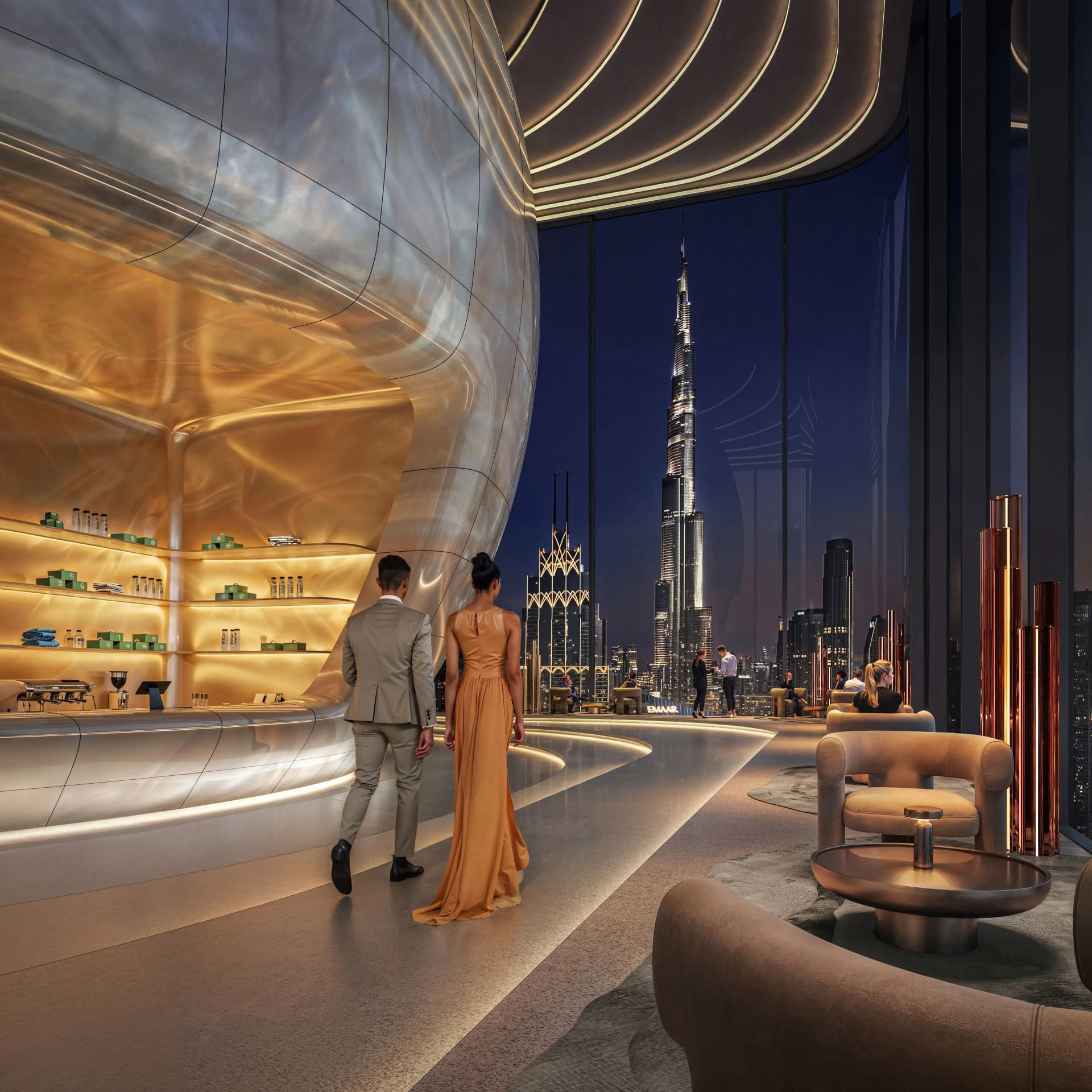 Inaura Hotels & Residences Downtown amenity Sky Lounge in Downtown Dubai, Dubai, by Arada