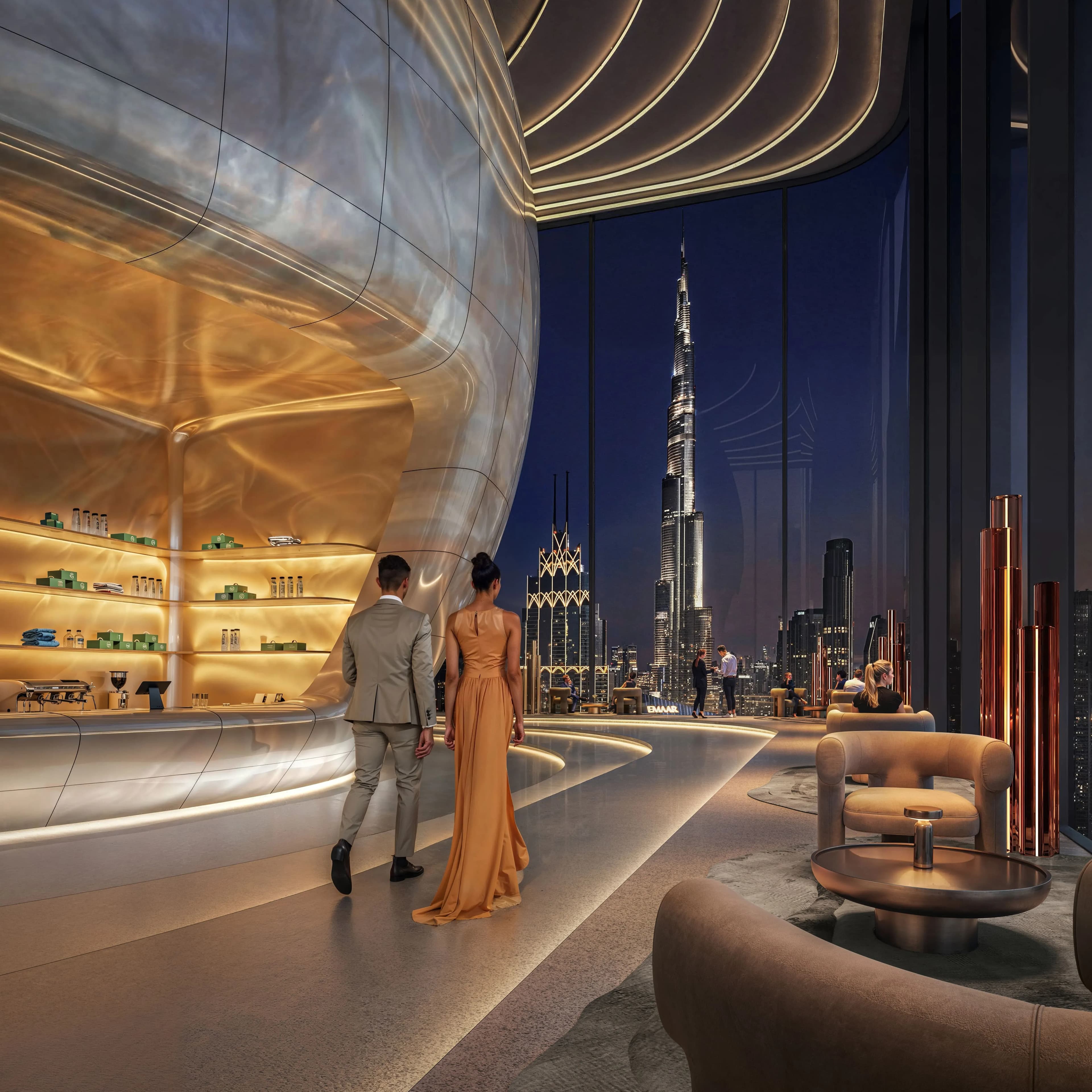 Inaura Hotels & Residences Downtown amenity Sky Lounge - Downtown Dubai, Dubai - by Arada