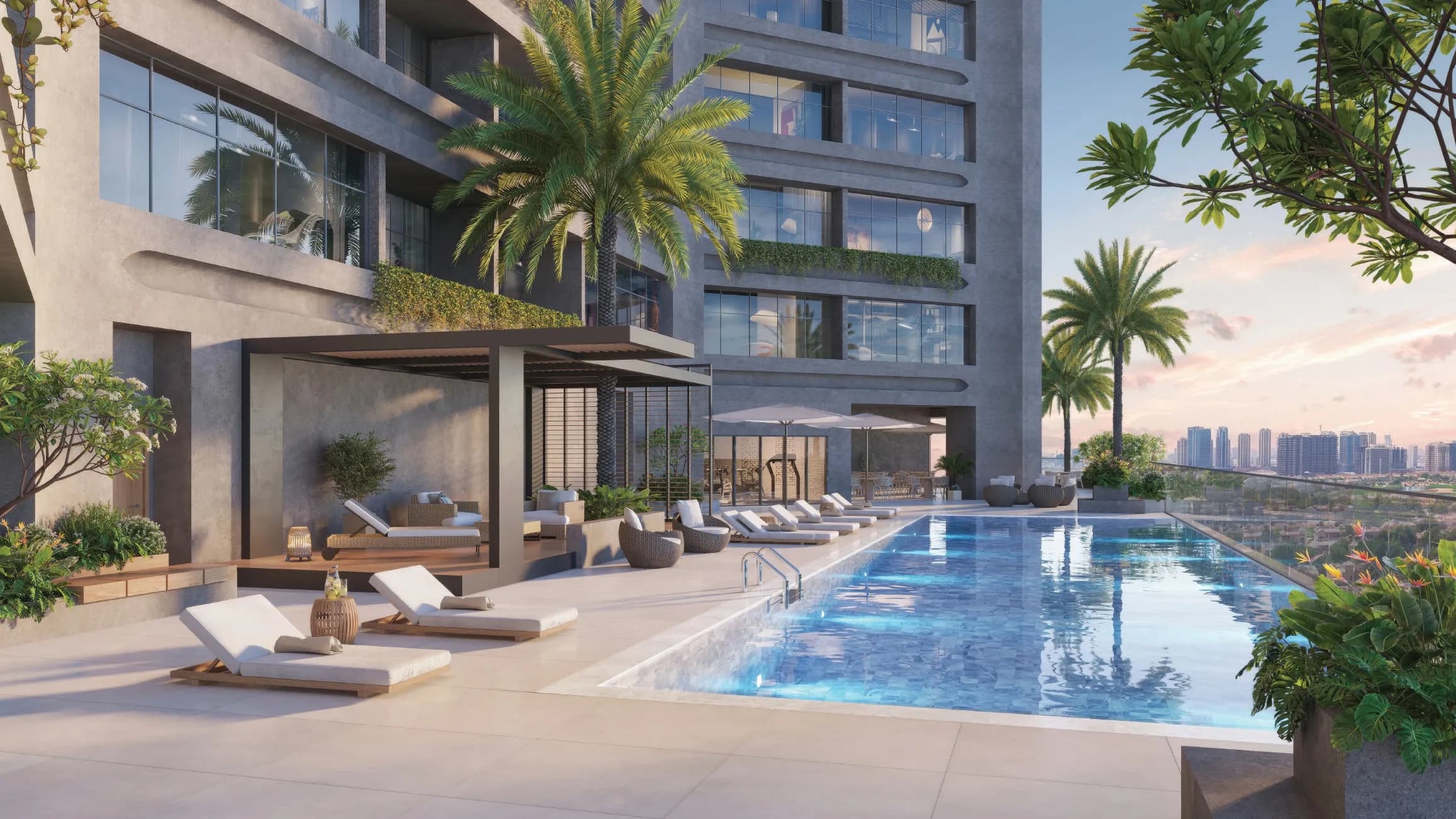 Infinity Tower amenity Swimming Pool - Al Helio, Dubai - by GJ Properties