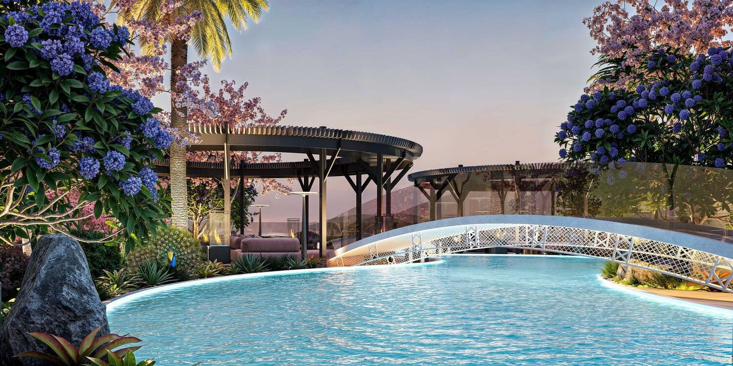 Interstellar Tower amenity Artificial River in JVT (Jumeirah Village Triangle), Dubai, by Mr. Eight Development