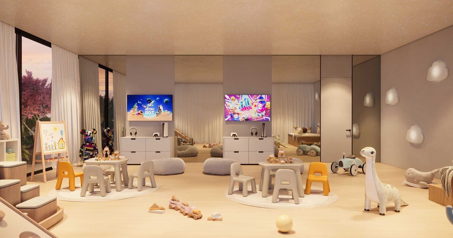 Interstellar Tower amenity Kids Play Area - JVT (Jumeirah Village Triangle), Dubai - by Mr. Eight Development
