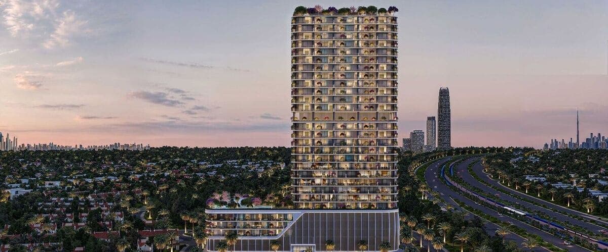Interstellar Tower exterior view - JVT (Jumeirah Village Triangle), Dubai - by Mr. Eight Development