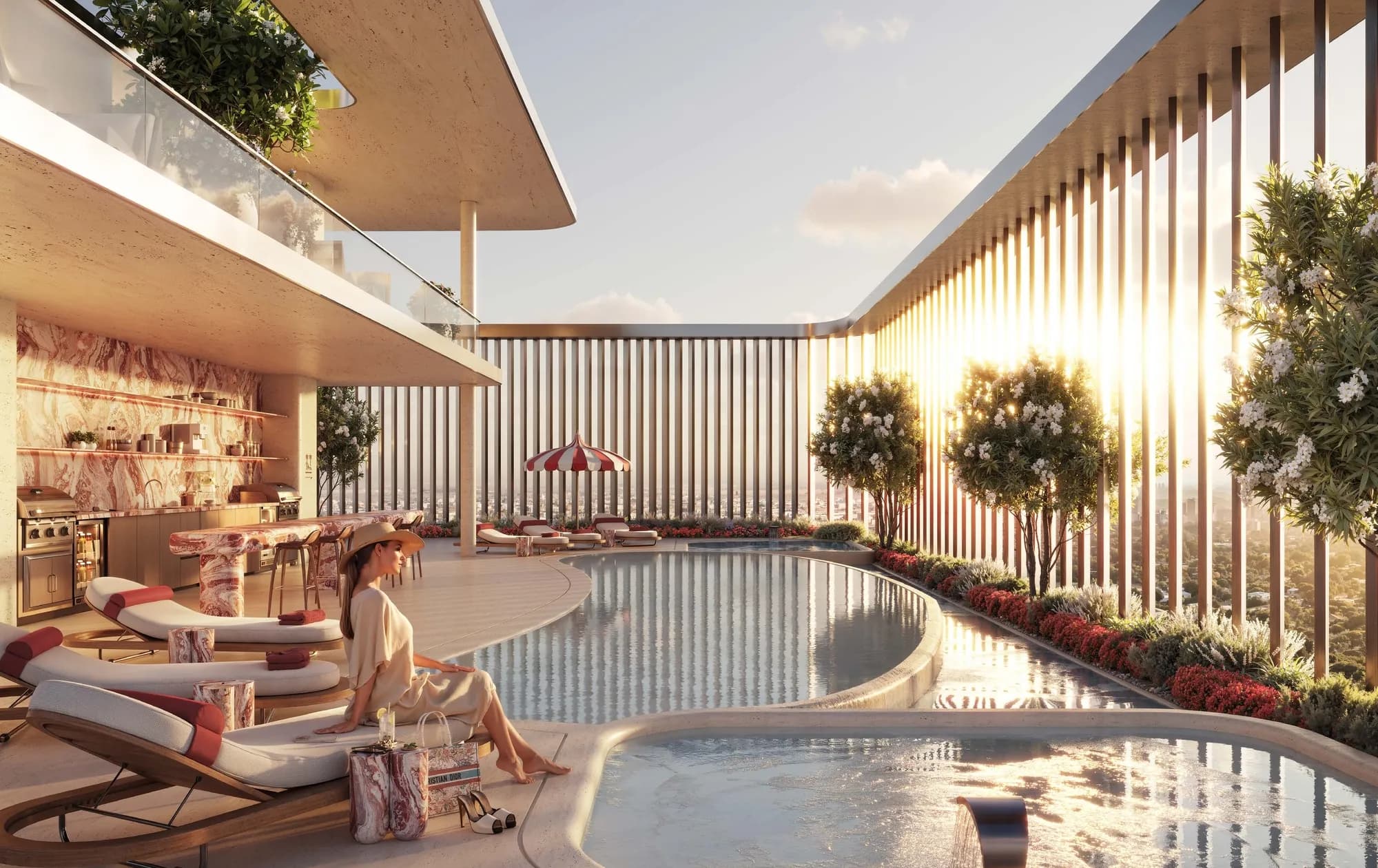 Isla Private Residences amenity Adult Social Pool & Jacuzzis - Dubai Islands, Dubai - by Chaimaa Holding