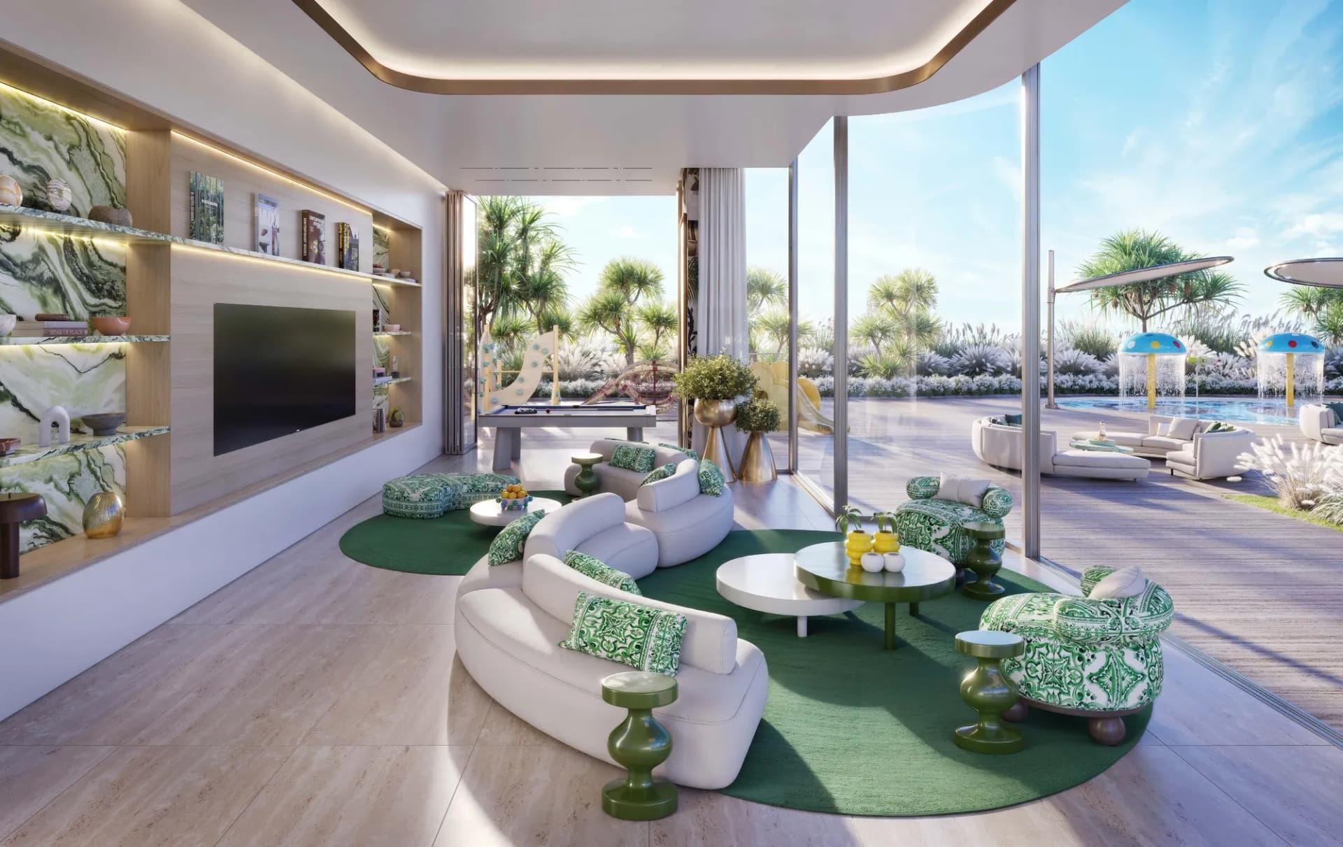 Isla Private Residences amenity Family Indoor Lounge in Dubai Islands, Dubai, by Chaimaa Holding