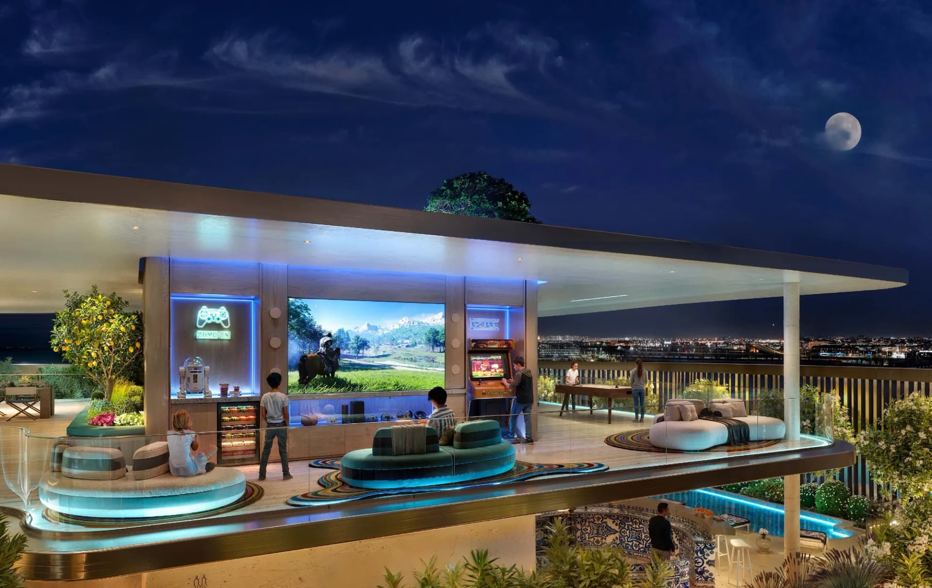 Isla Private Residences amenity Young Adults Entertainment Lounge in Dubai Islands, Dubai, by Chaimaa Holding