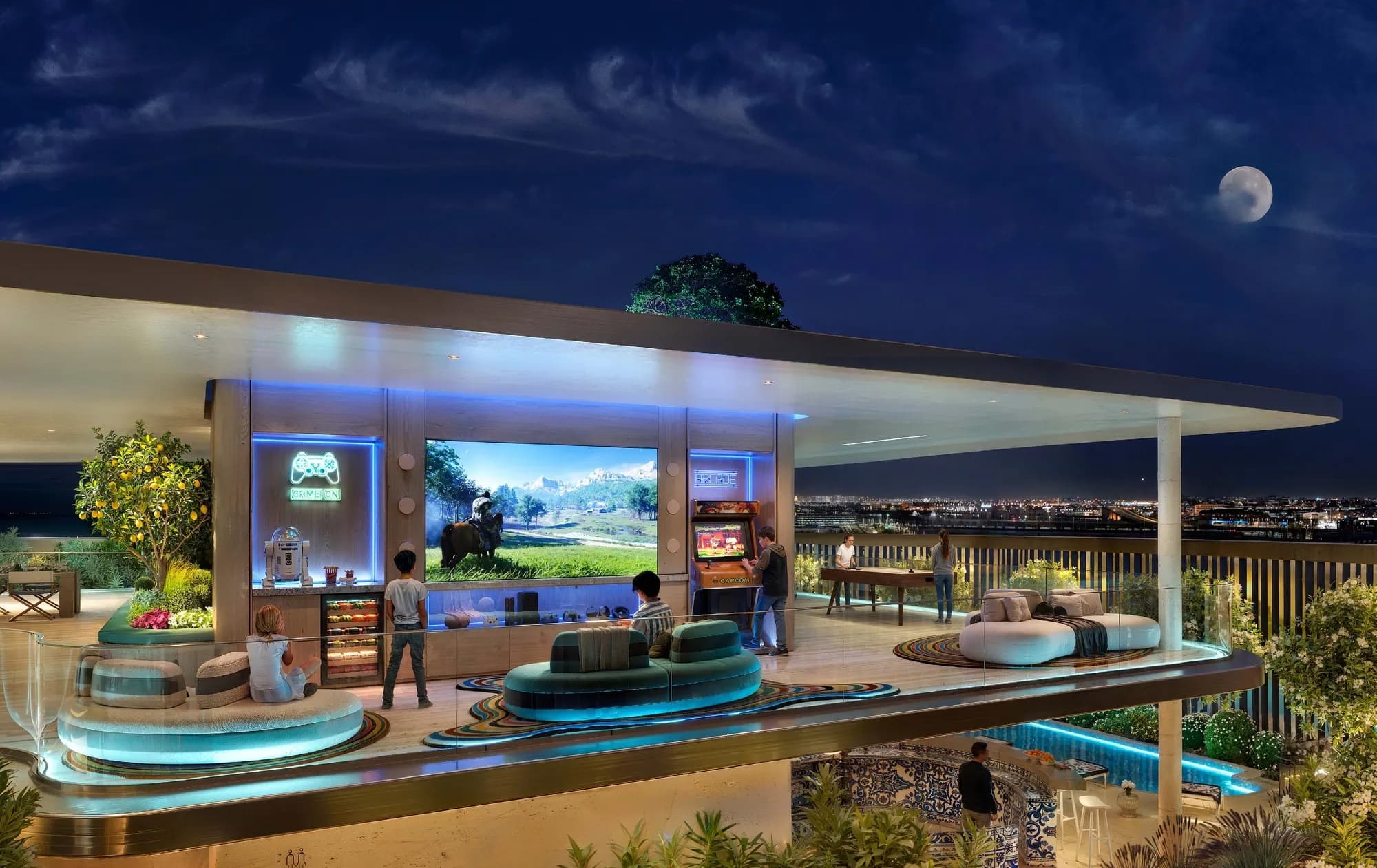 Isla Private Residences amenity Young Adults Entertainment Lounge - Dubai Islands, Dubai - by Chaimaa Holding