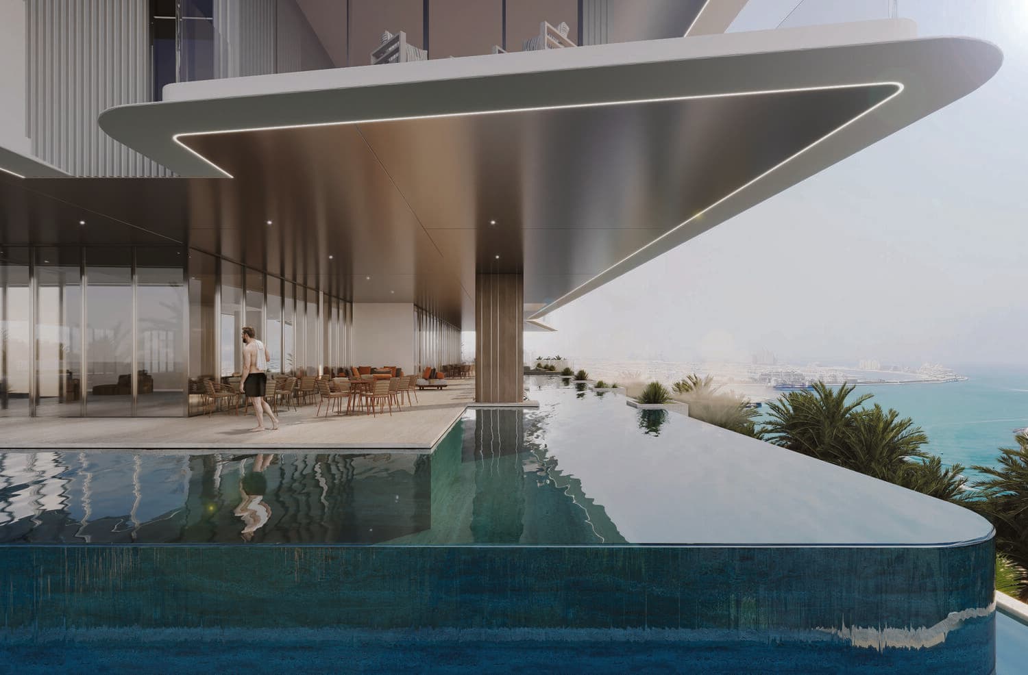 Isolana Residences amenity Family Infinity Pool - Dubai Islands, Dubai - by Hayaat Developments