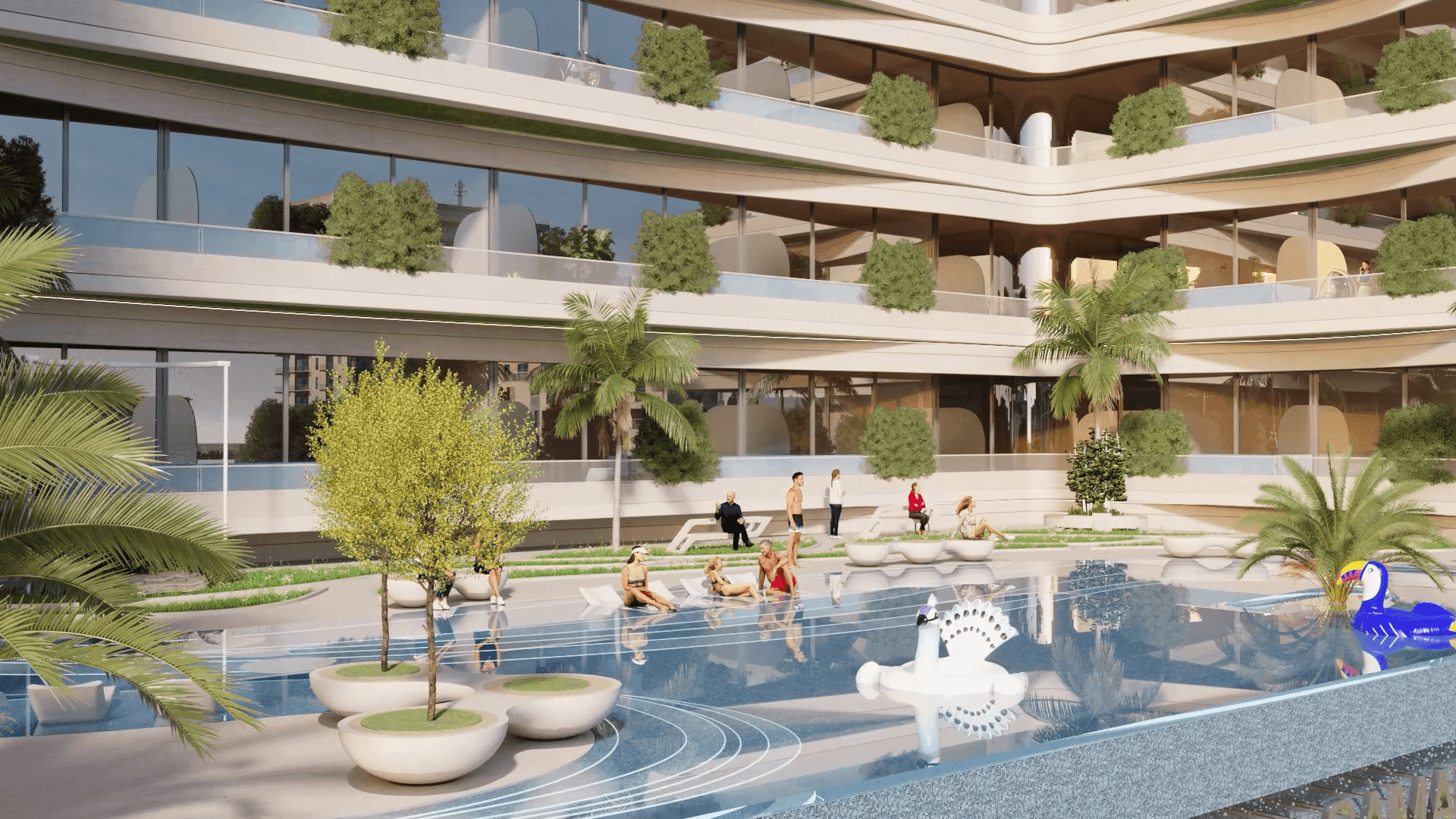 Ivy Gardens by Samana amenity Swimming Pool & Jacuzzi - Dubai Land Residence Complex, Dubai - by Samana