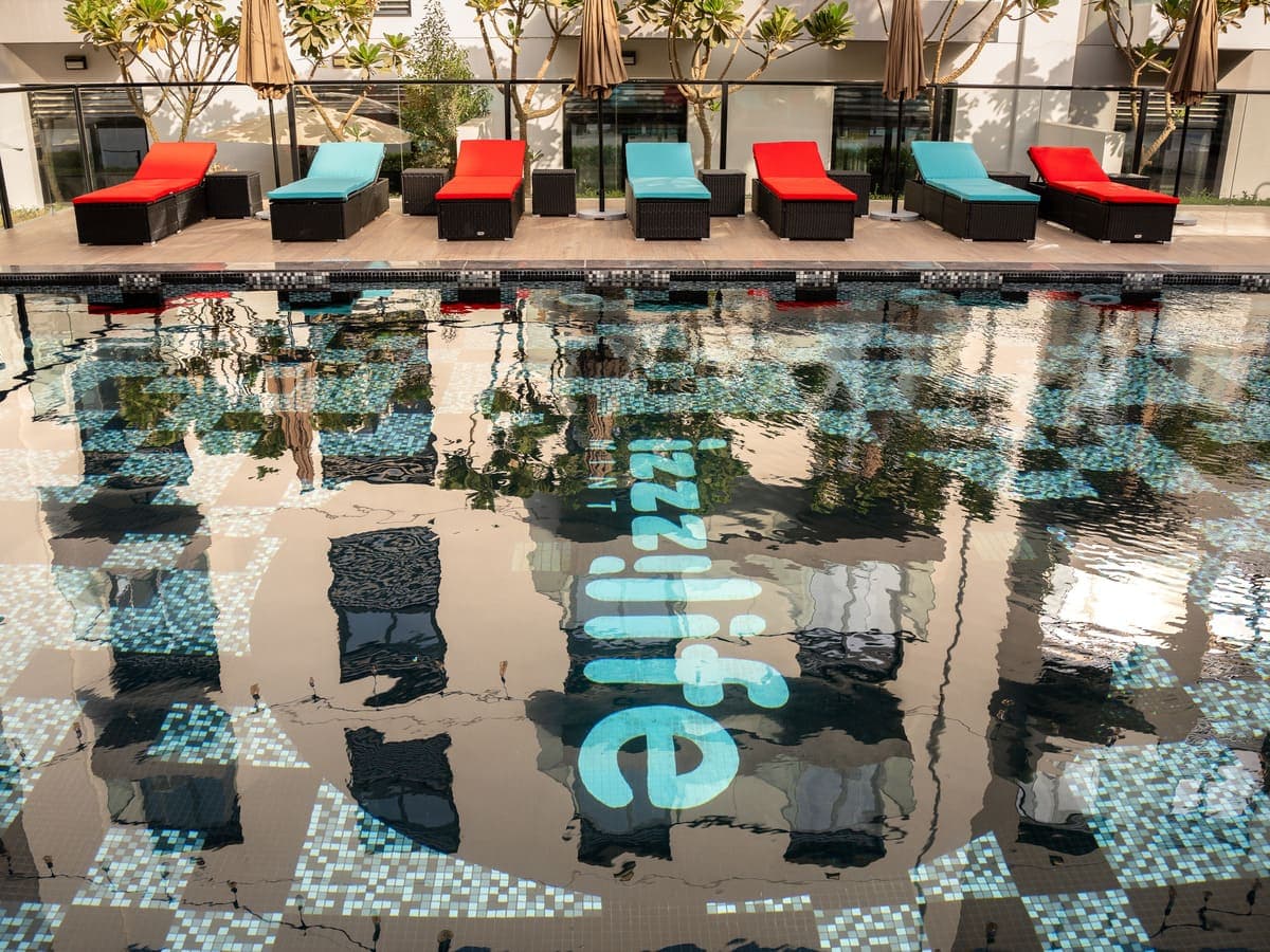 Izzzi.LifeMINT amenity Swimming Pool in JVC (Jumeirah Village Circle), Dubai, by Orange