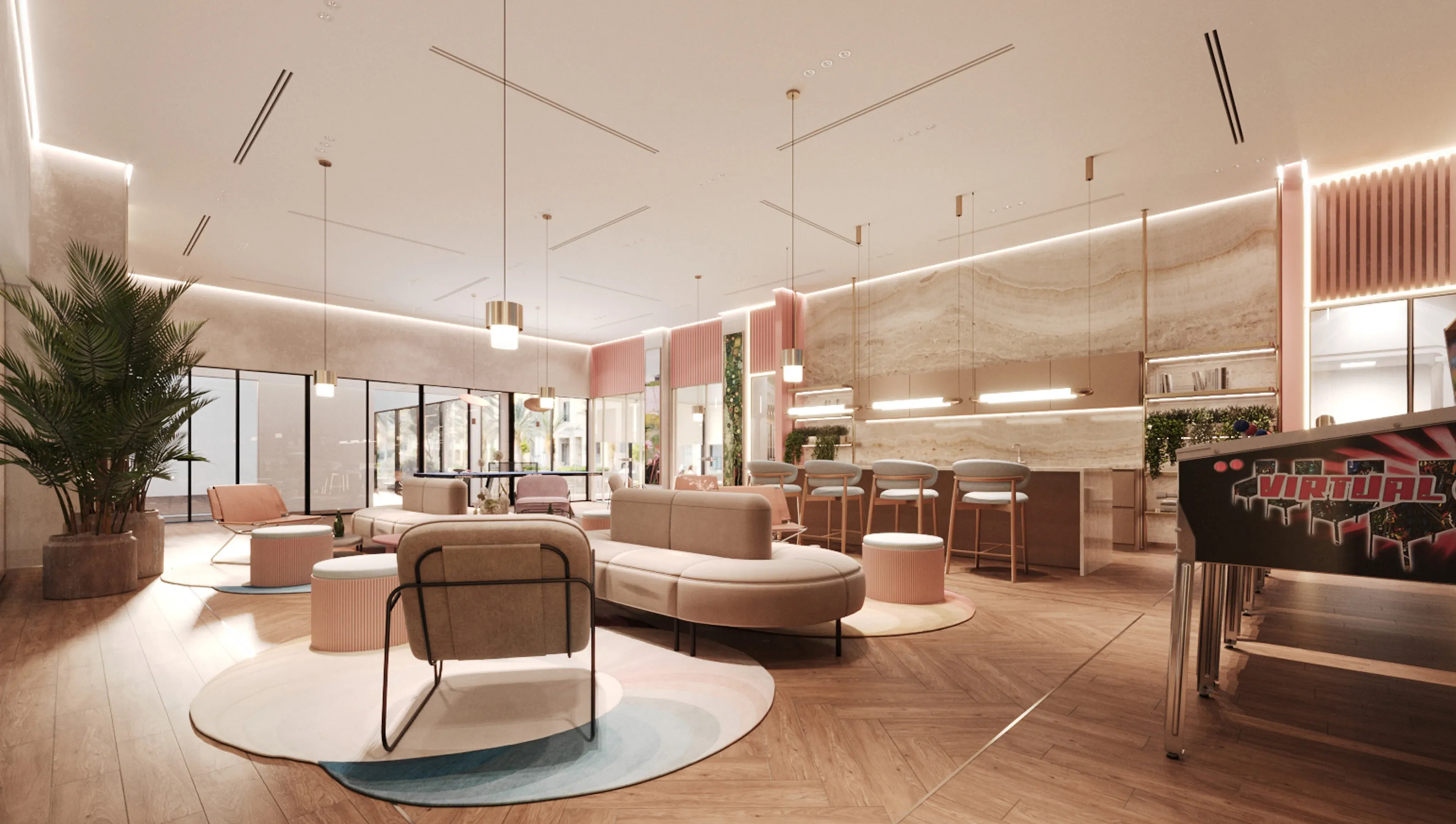 J-Haus Residence amenity Social Hall - JVC (Jumeirah Village Circle), Dubai - by Hirat Real Estate Development