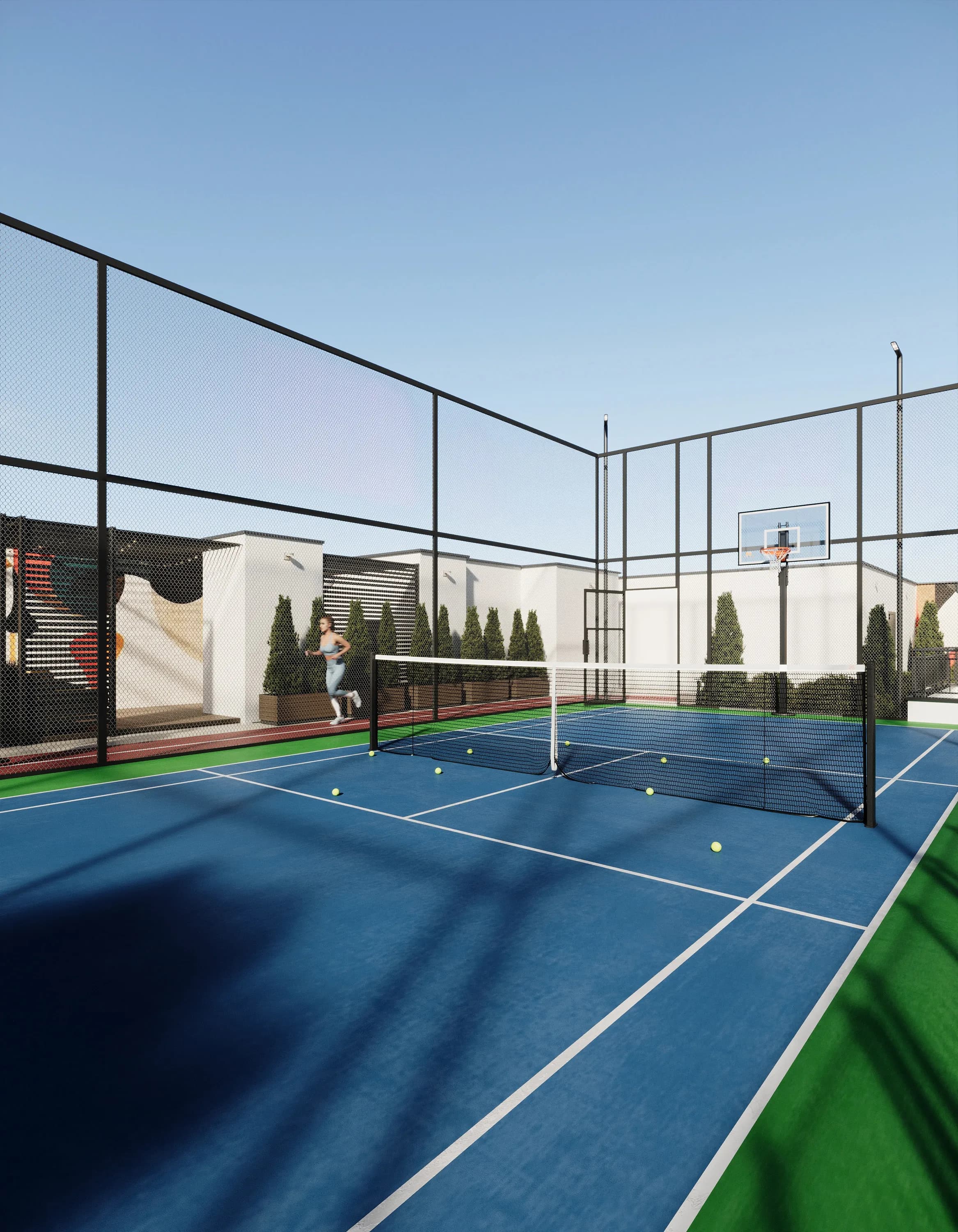 J-Haus Residence amenity Tennis Court - JVC (Jumeirah Village Circle), Dubai - by Hirat Real Estate Development
