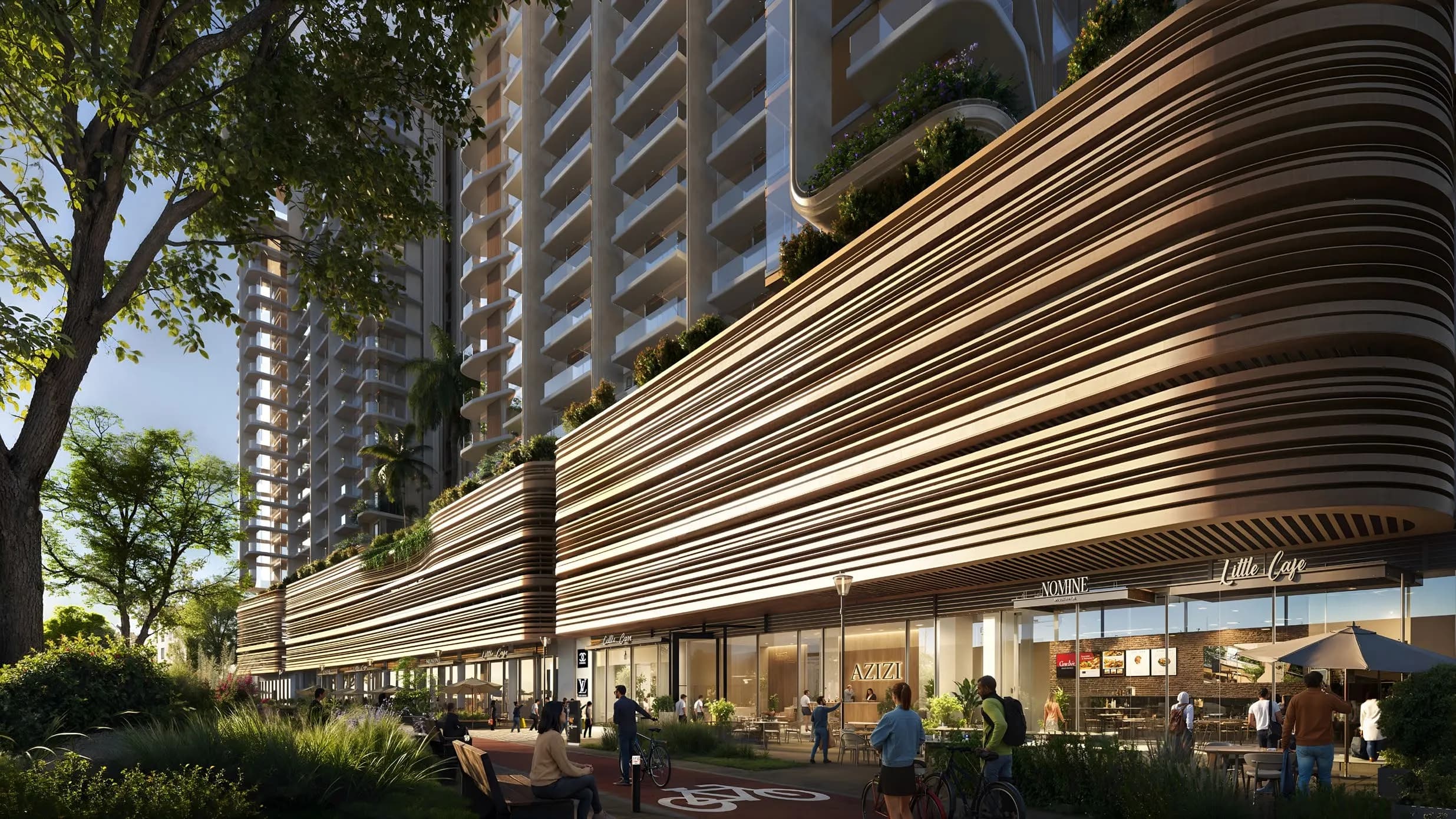 Jaddaf Beach Oasis amenity Retail & Dining - Al Jaddaf, Dubai - by Azizi