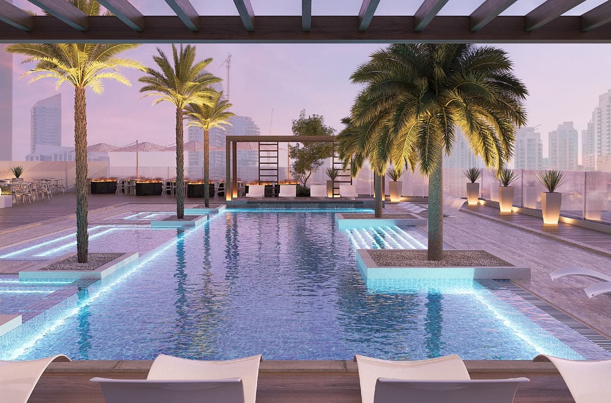 Jade Tower amenity Outdoor Swimming Pool - Majan, Dubai - by Tiger Group