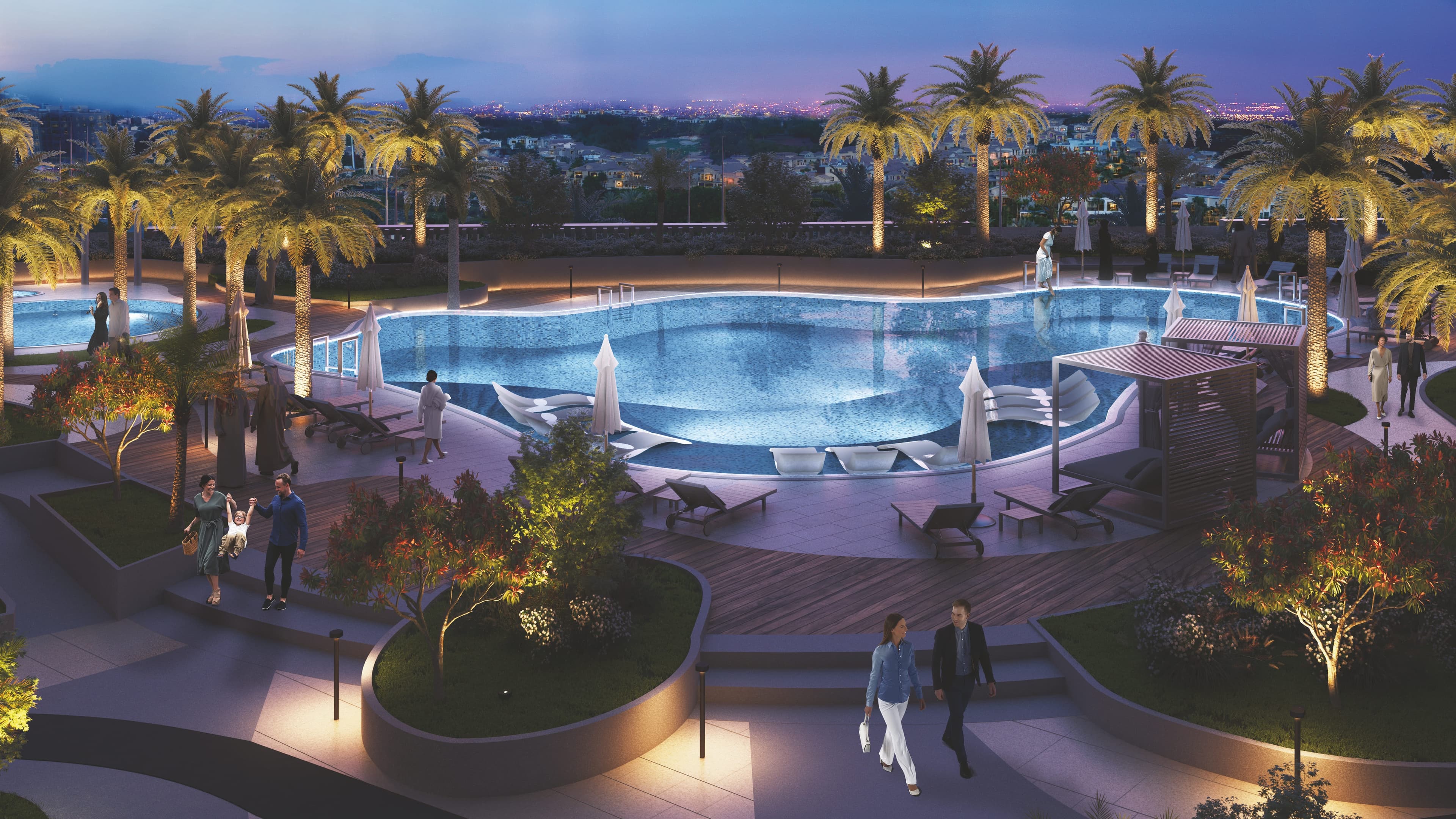 Jannat amenity Terrace Infinity Pool - Dubai Production City, Dubai - by Deyaar