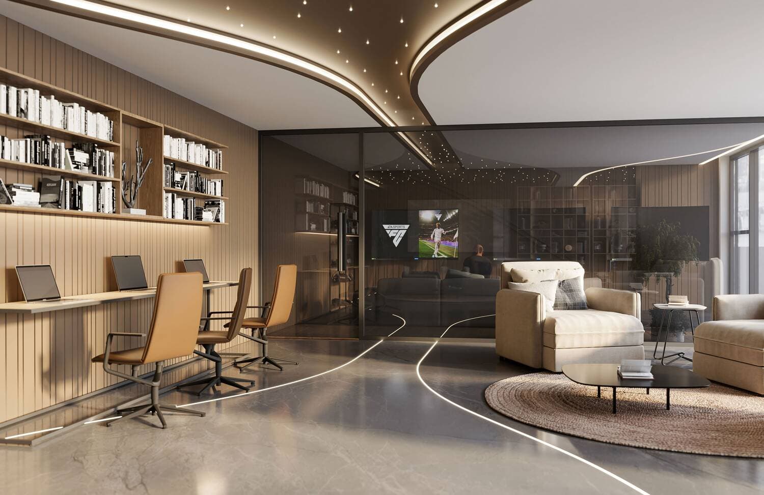 Jardin Astral amenity Club House Lounge - Al Satwa, Dubai - by Galaxy Realty