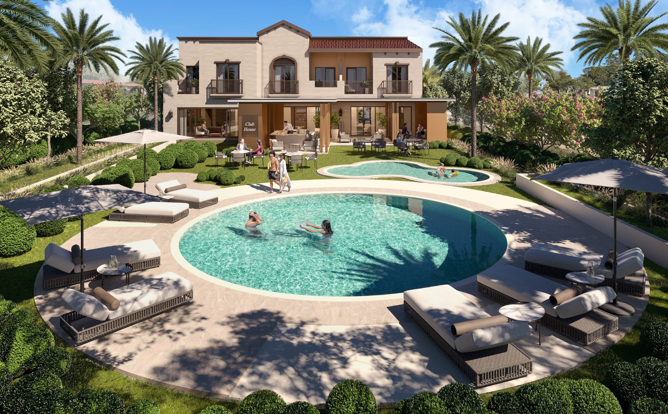 Jasmine Lane amenity Junior & Adult Pool - Jumeirah Golf Estates, Dubai - by Durar Group