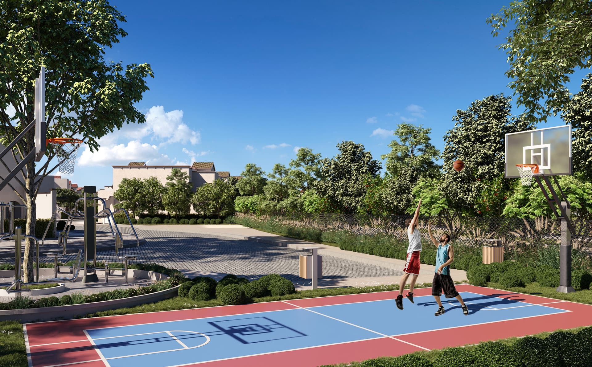 Jasmine Lane amenity Multipurpose Court in Jumeirah Golf Estates, Dubai, by Durar Group