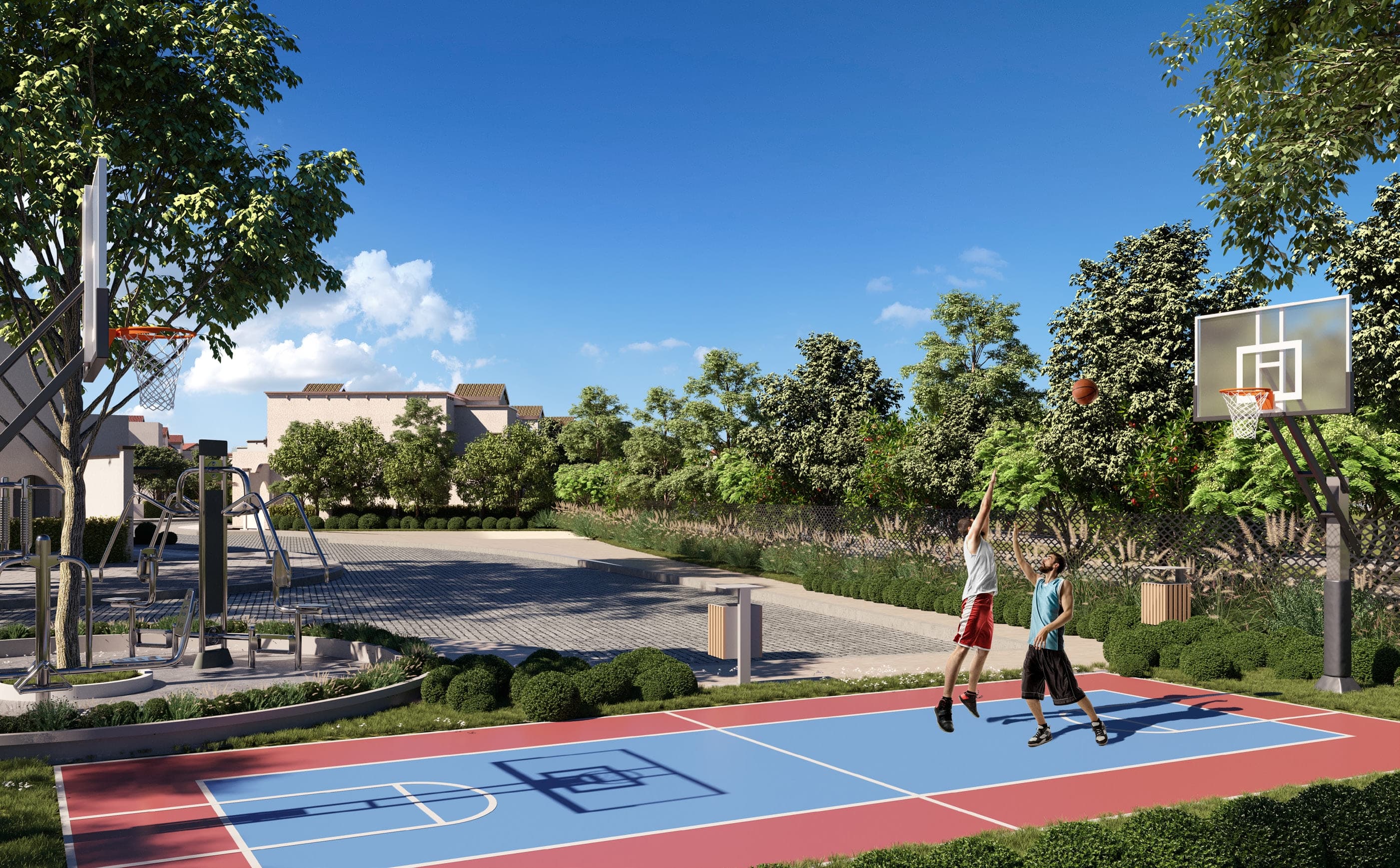 Jasmine Lane amenity Multipurpose Court - Jumeirah Golf Estates, Dubai - by Durar Group