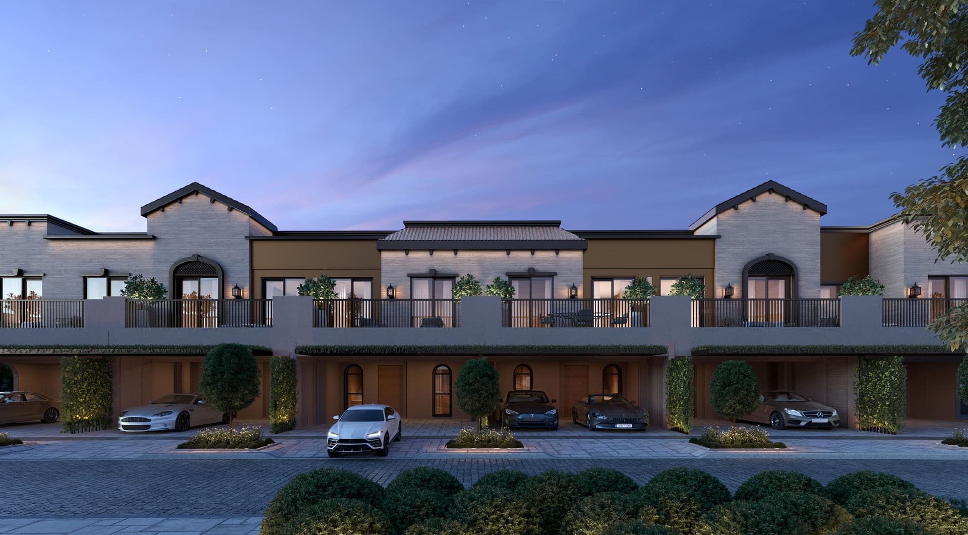 Jasmine Lane exterior view in Jumeirah Golf Estates, Dubai, by Durar Group