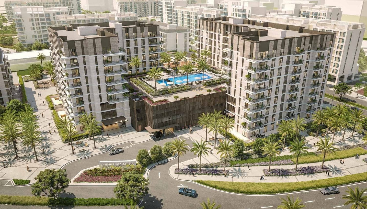 Jawaher Residences Maryam Island exterior view - Maryam Island, Dubai - by Eagle Hills