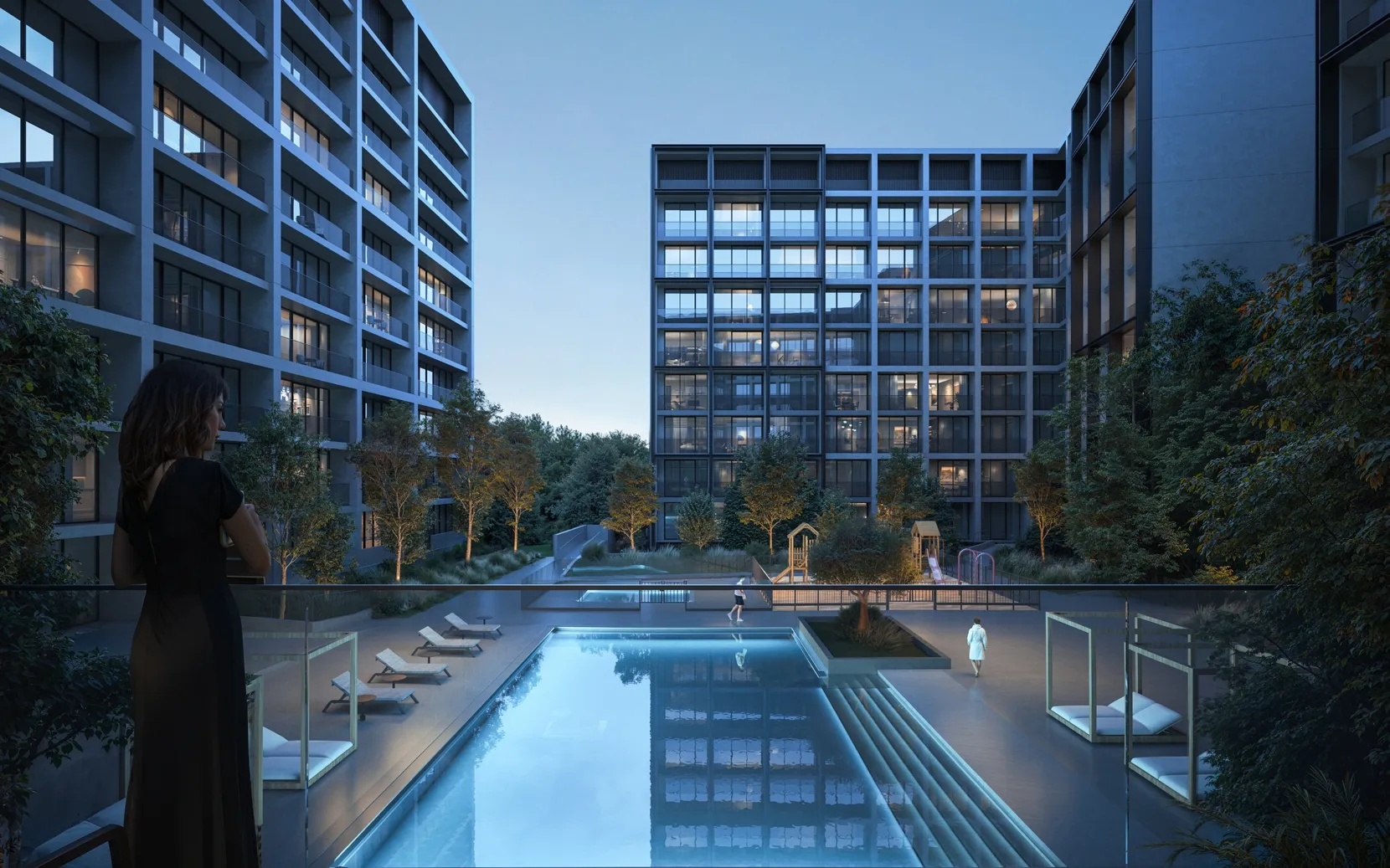 Jenna 1 amenity Swimming Pools - Muwaileh Commercial, Dubai - by Arada
